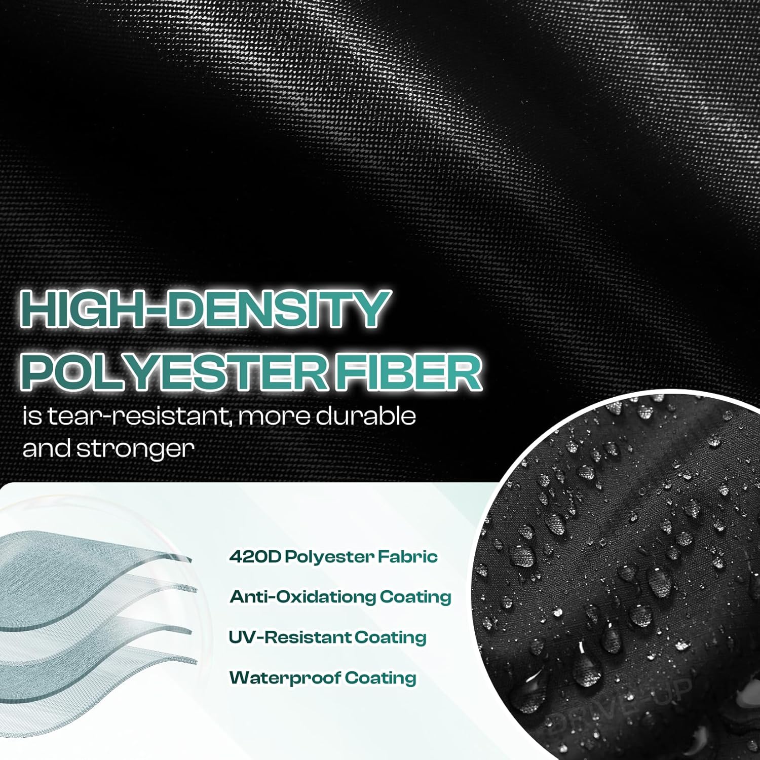 Universal Golf Cart Cover with Doors - Waterproof 420D/600D |Drive-up