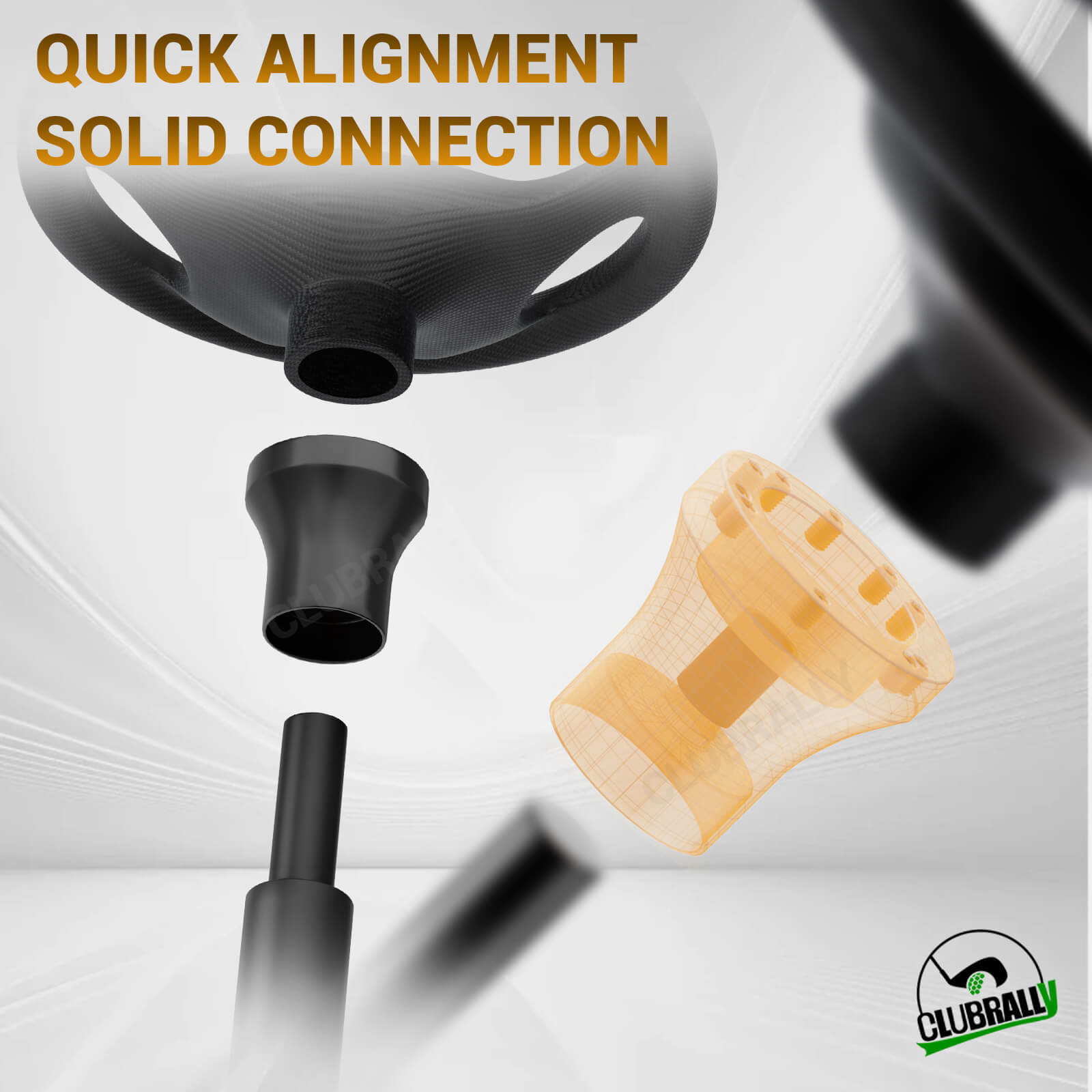 Black Yamaha Golf Cart Steering Wheel Adapter for 5-6 Hole Wheels | Drive-up