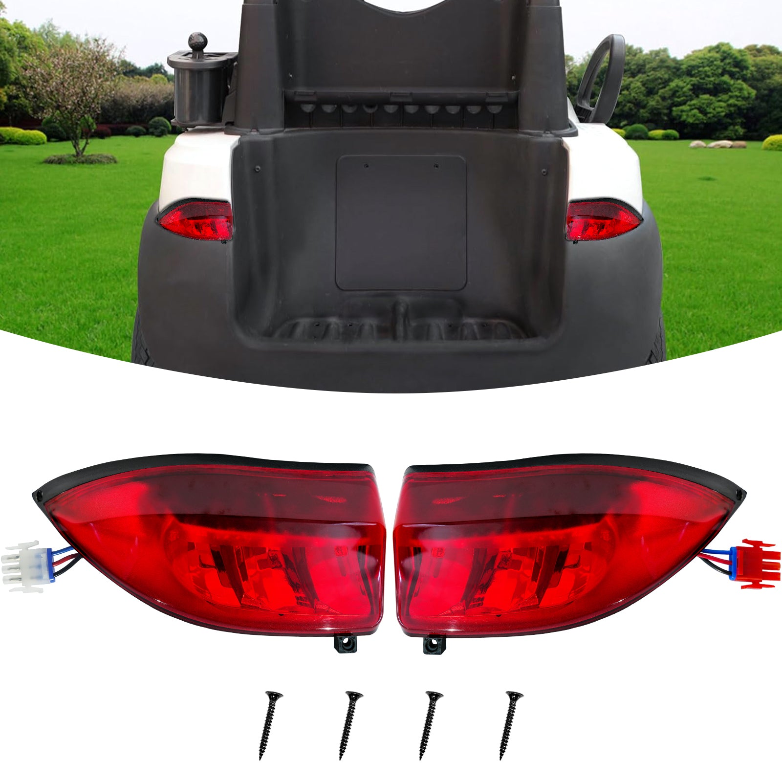 Golf Cart LED Taillight for Club Car Precedent 2004-Up and Tempo 2018-Up Models 12V 3 Wires | Drive-up