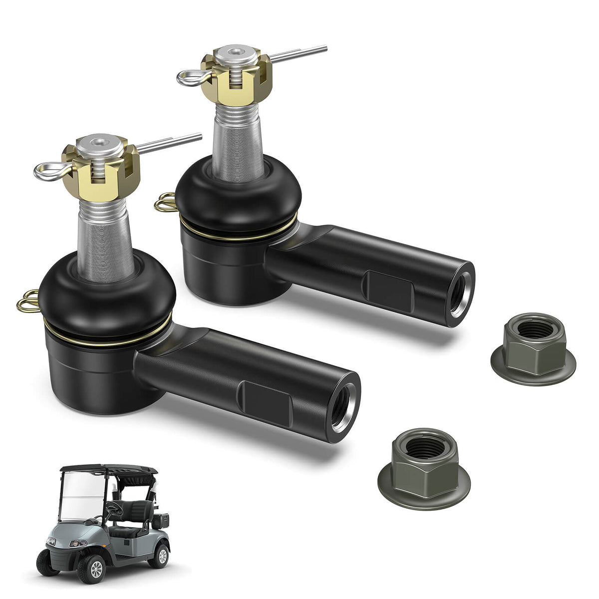EZGO RXV Golf Cart Tie Rod End Replacement Kit 2008-Up (2PCS) | Drive-up
