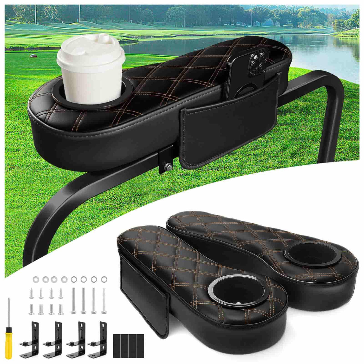 Golf Cart Armrests with Cup Holder