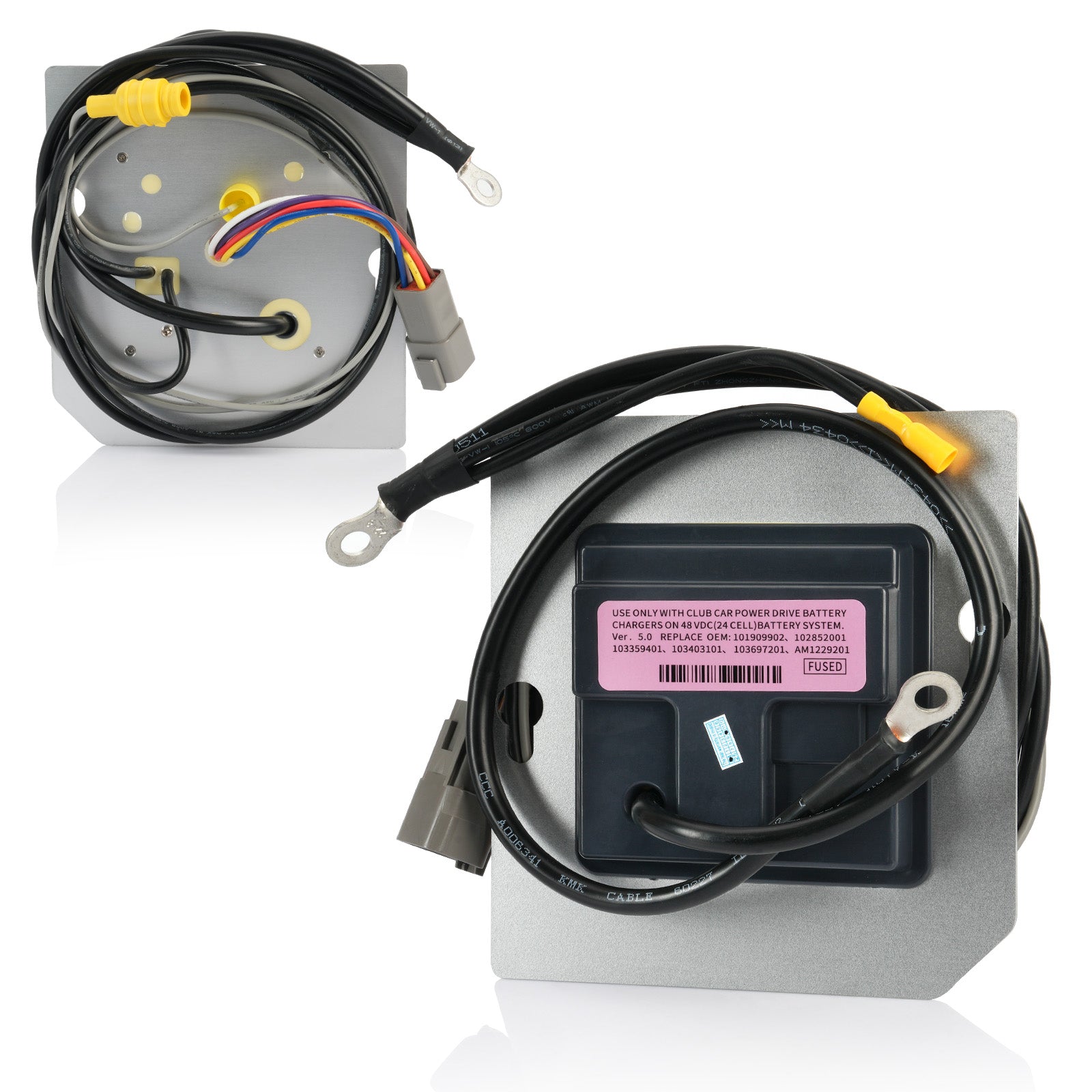 Golf Cart On Board Computer OBC with Square 6-Pin Plug for Club Car DS Elec 48v Regen II IQ, OEM #101909902, AM1229201 |Drive-up