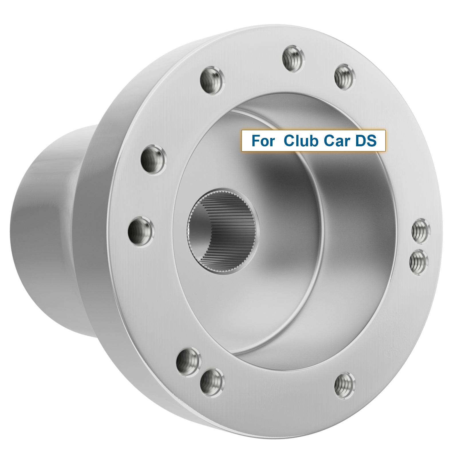 Silver Golf Cart Steering Wheel Adapter for Club Car DS Steering Wheel with 5-6 Holes | Drive-up