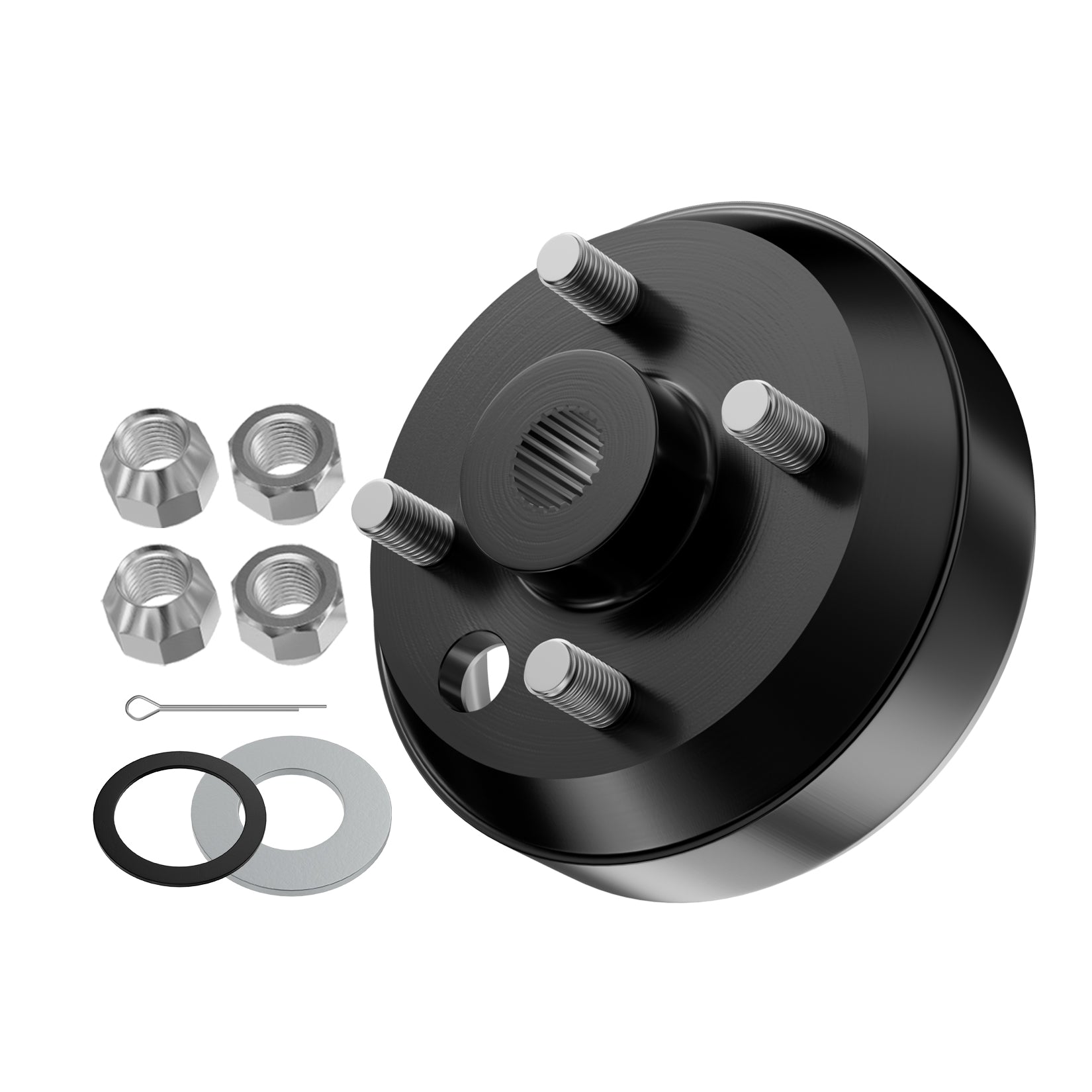 Golf Cart Brake Drum Hub Assembly for EZGO TXT Elec 1982-Up & 1982-1993 2-Cycle Gas Models, 24 Tooth Star Spline  | Drive-up