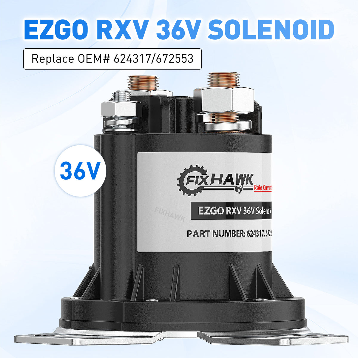 Drive - up EZGO RXV Solenoid 36V Golf Cart Solenoid for 2012 - 2019 Models - Drive - up