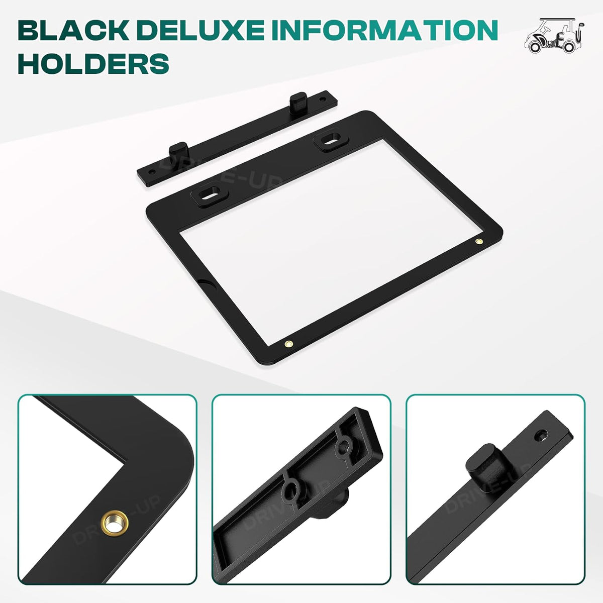 Message Card Holder for Club Car Golf Carts 10-Pack - Black | DRIVE UP