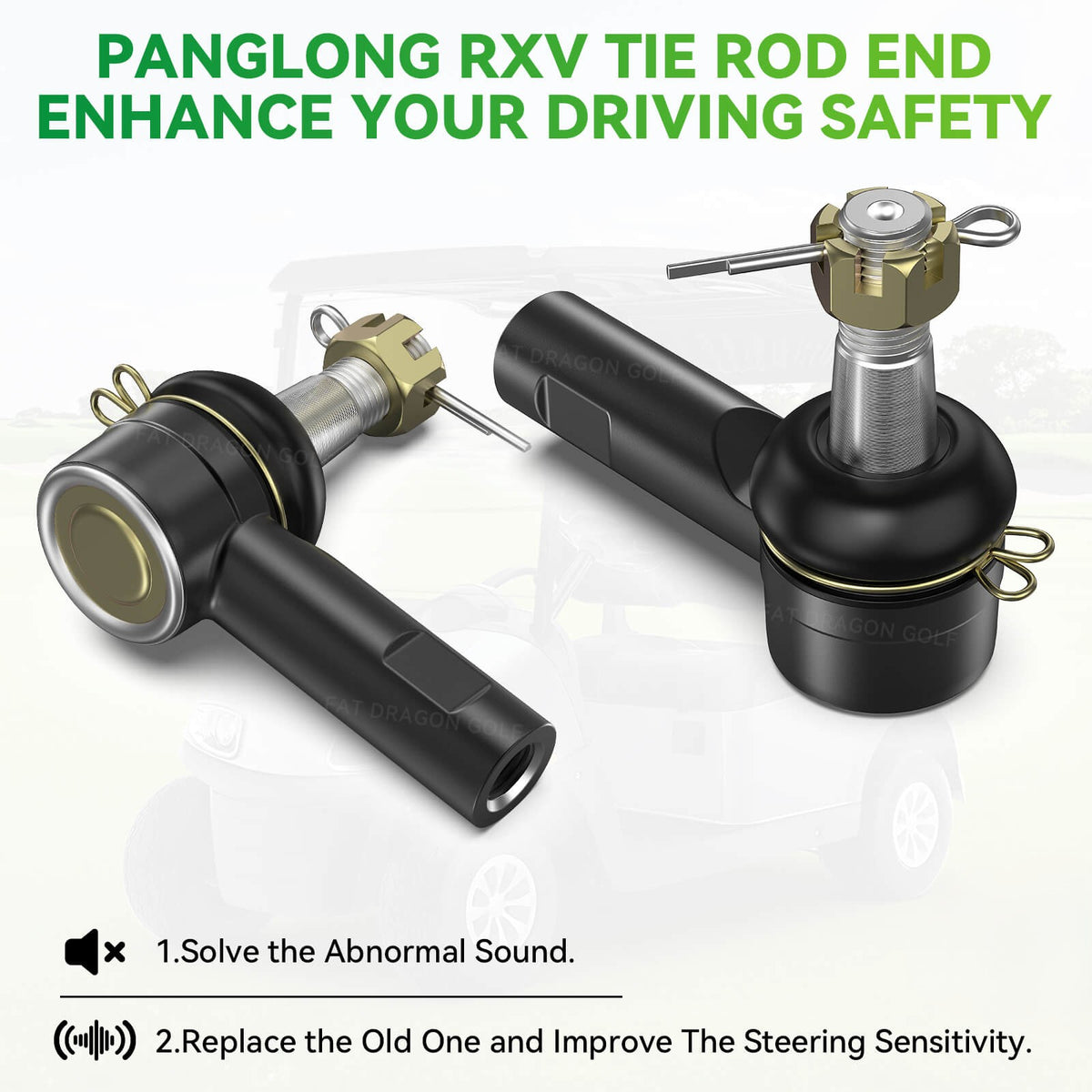 EZGO RXV Golf Cart Tie Rod End Replacement Kit 2008-Up (2PCS) | Drive-up