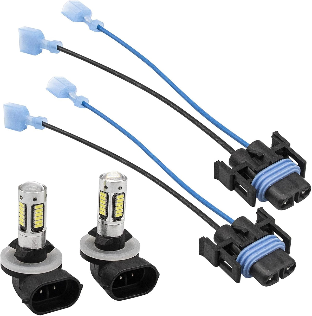 Club Car LED Headlight Bulb with Wiring Harness for DS
