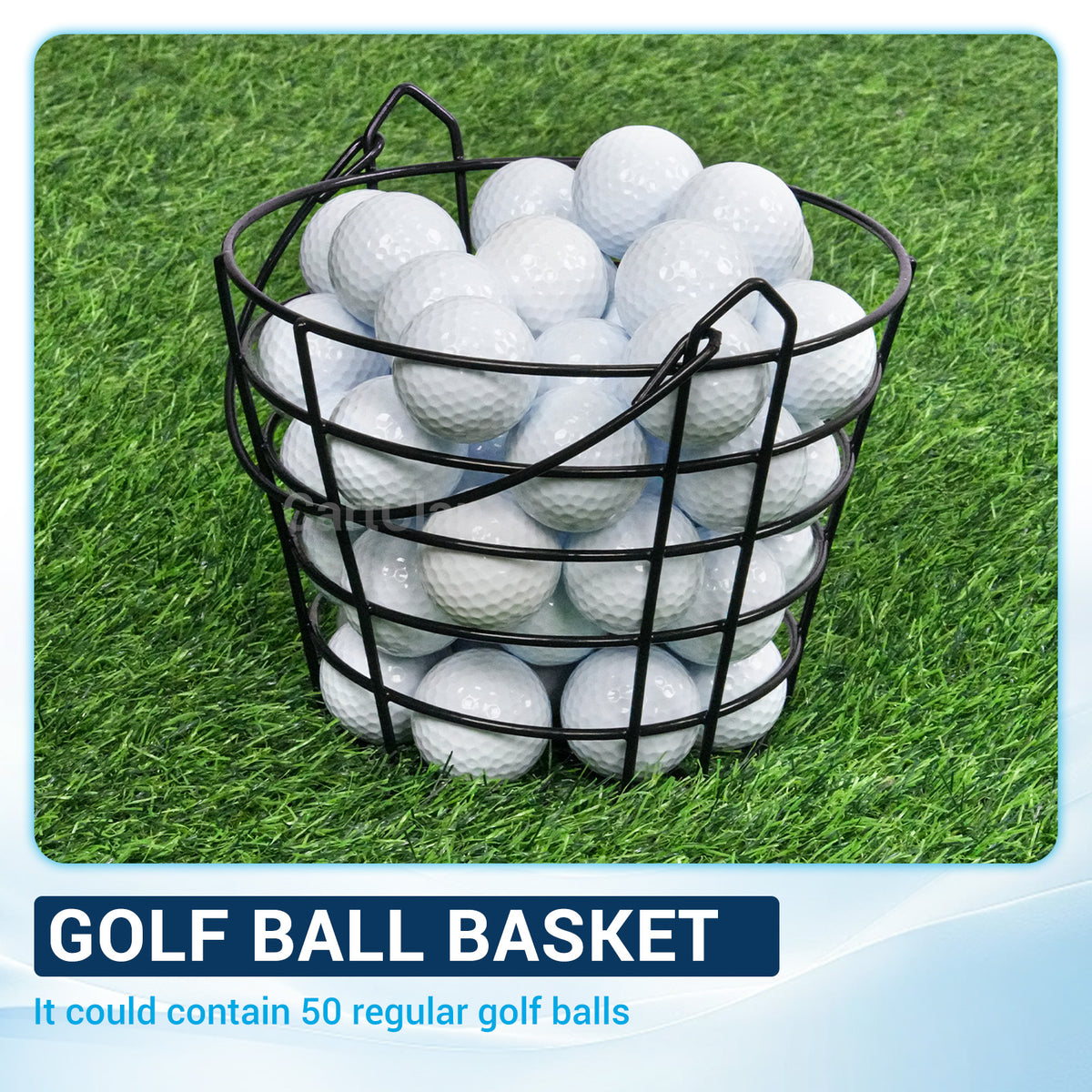 Golf Ball Basket, Golf Ball Container Bucket with Handle, Holds 45 Balls, 2 Pack  |Drive-up
