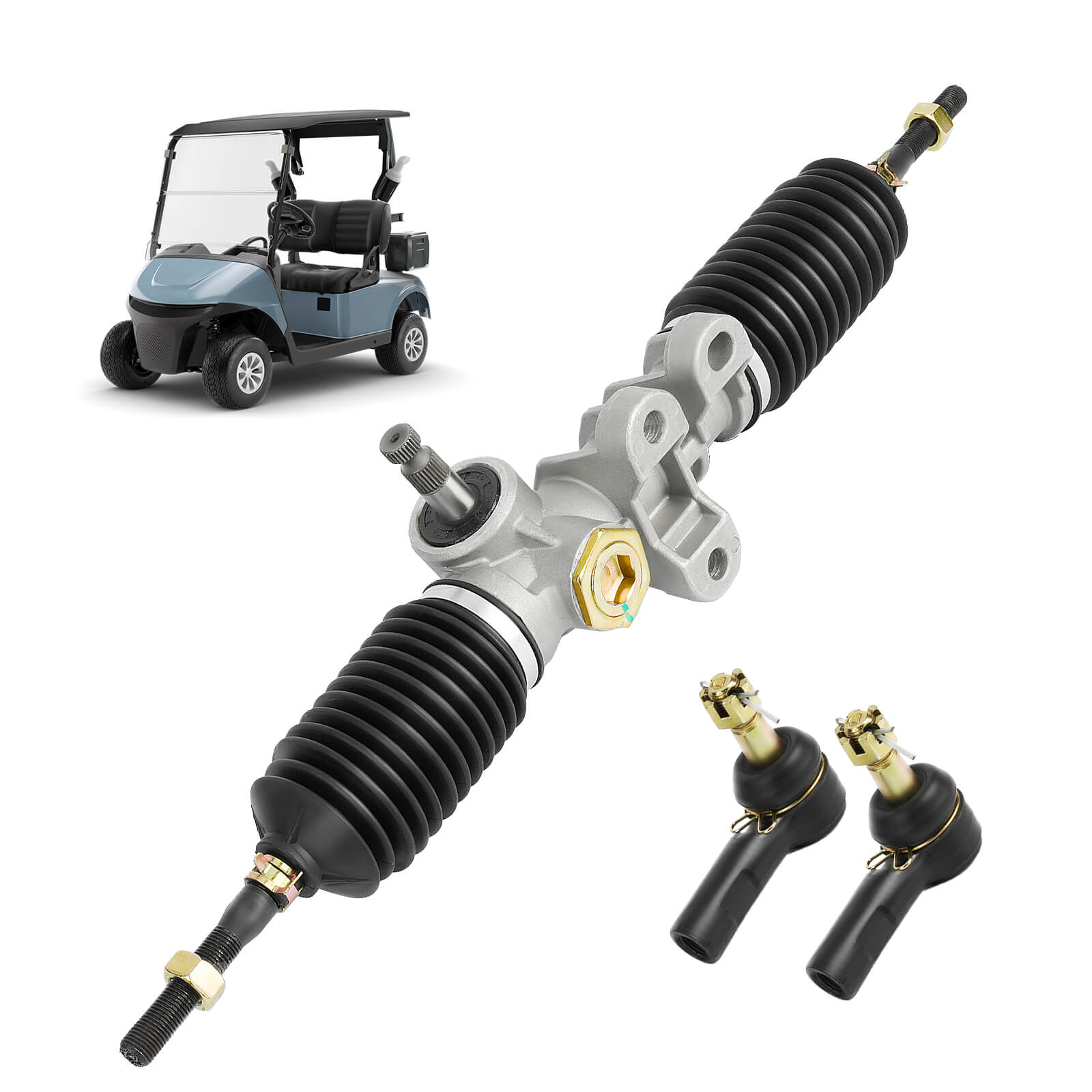 EZGO RXV Steering Rack Assembly with Ball Joints 2008-Up | Drive-up