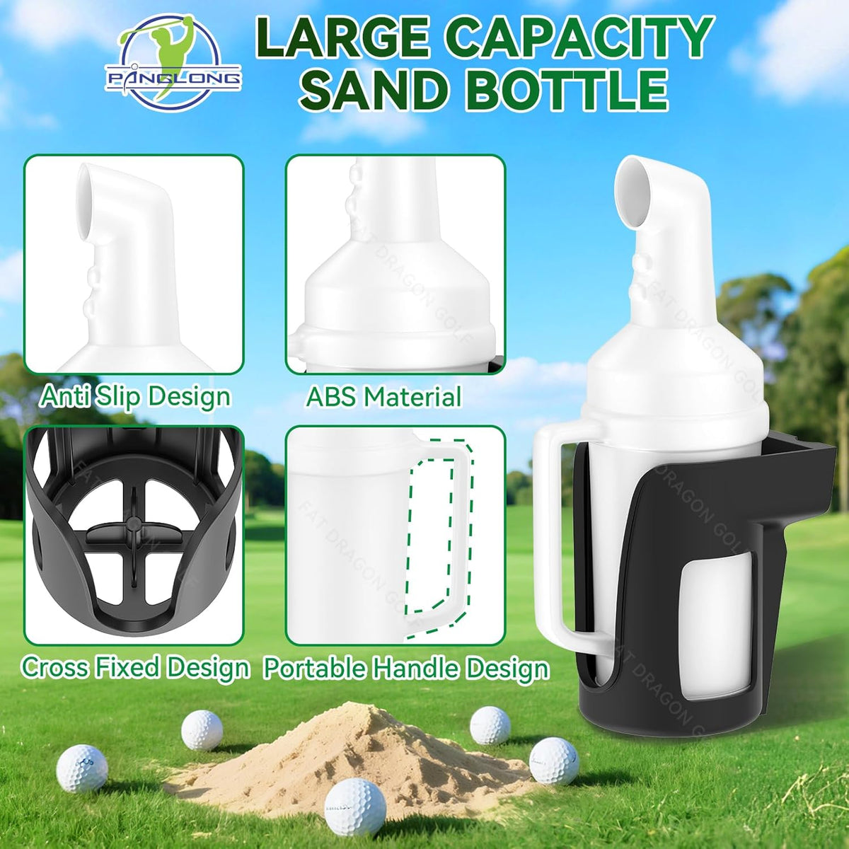 Golf Cart Sand Bottle with Handle for Club Car Precedent