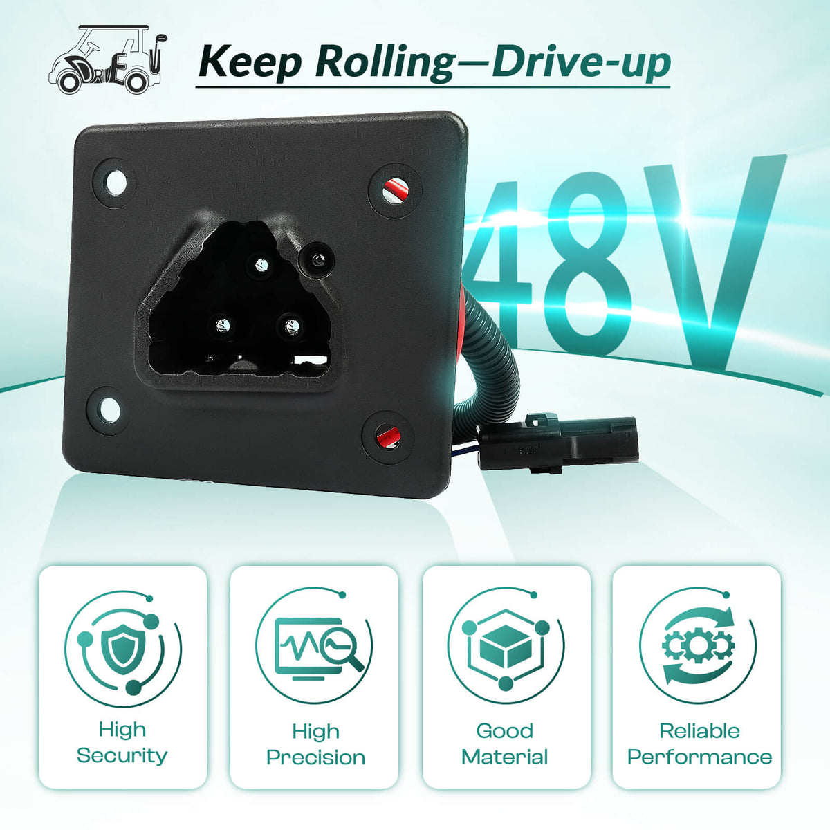 EZGO RXV Charging Port with Wires 48 volt