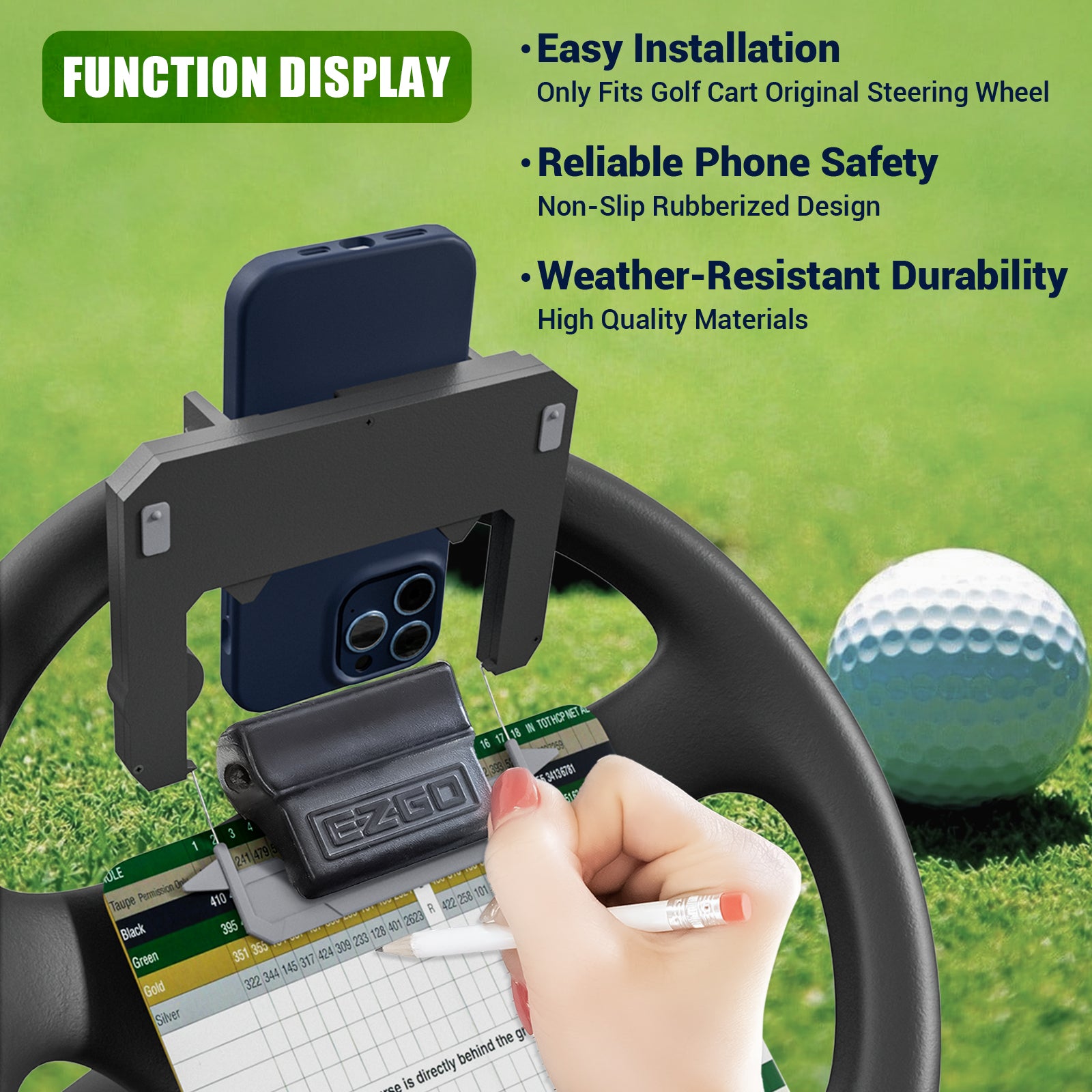 phone holder for golf cart