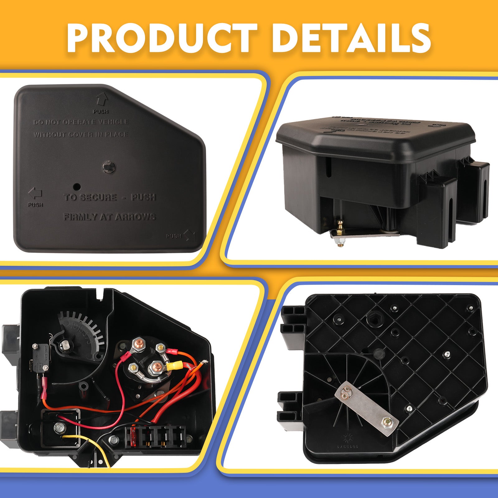 Golf Cart Electrical Component Box Asm/Electrical Box Cover, For Gas Club Car DS 1992-2015, OEM #1013609, 1015777 |Drive-up