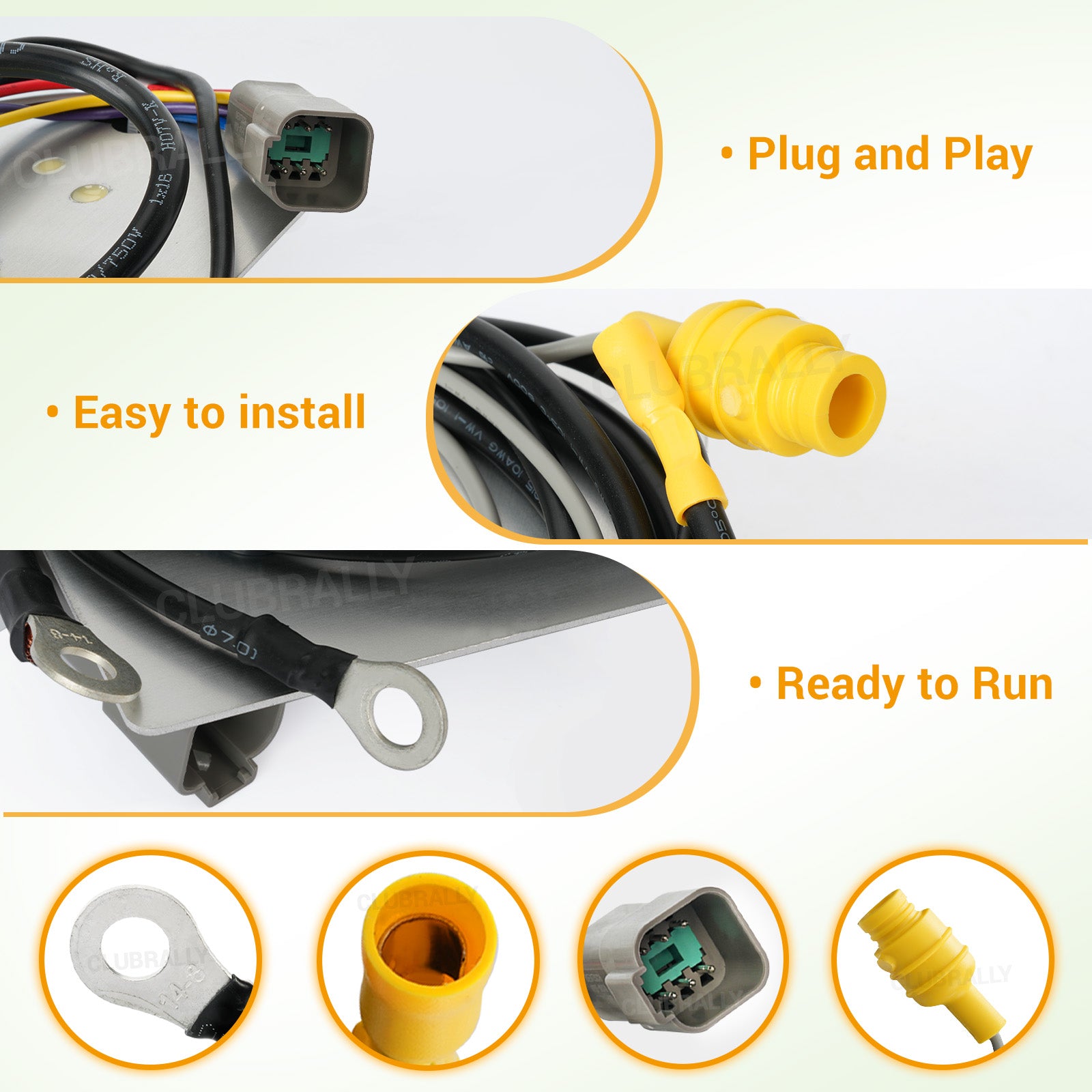 Golf Cart On Board Computer OBC with Square 6-Pin Plug for Club Car DS Elec 48v Regen II IQ, OEM #101909902, AM1229201 |Drive-up