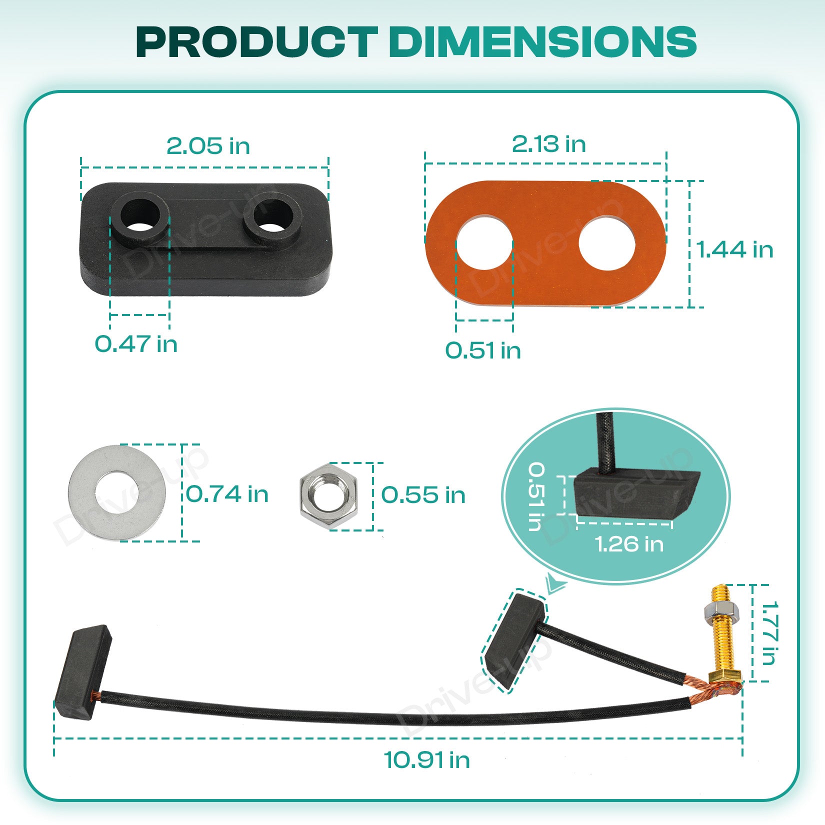 Drive-up Golf Carts Motor Brushes Kit for Club Car & Yamaha | Drive-up