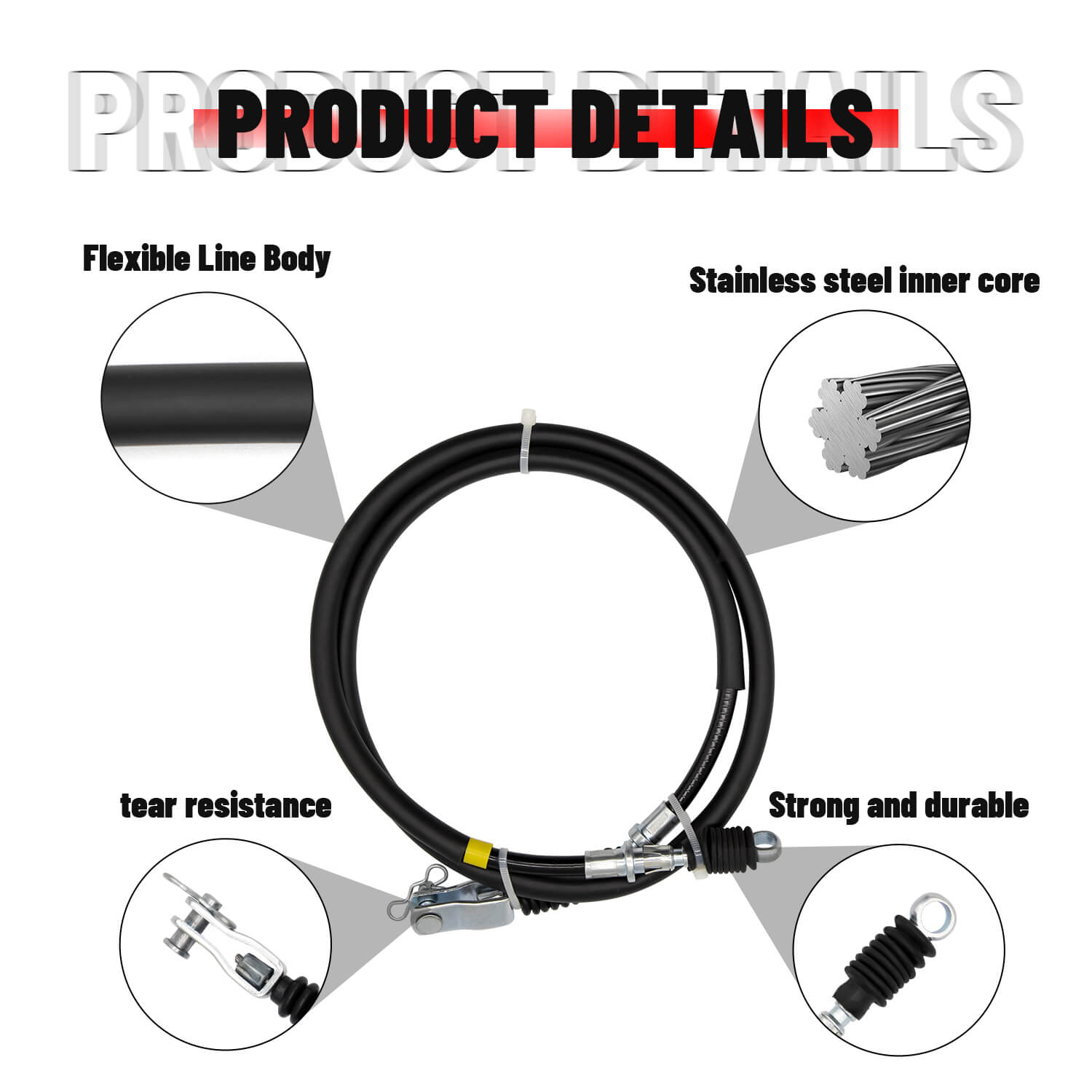Yamaha Golf Cart Brake Cable 3-Piece Set for Electric Models | Drive-up