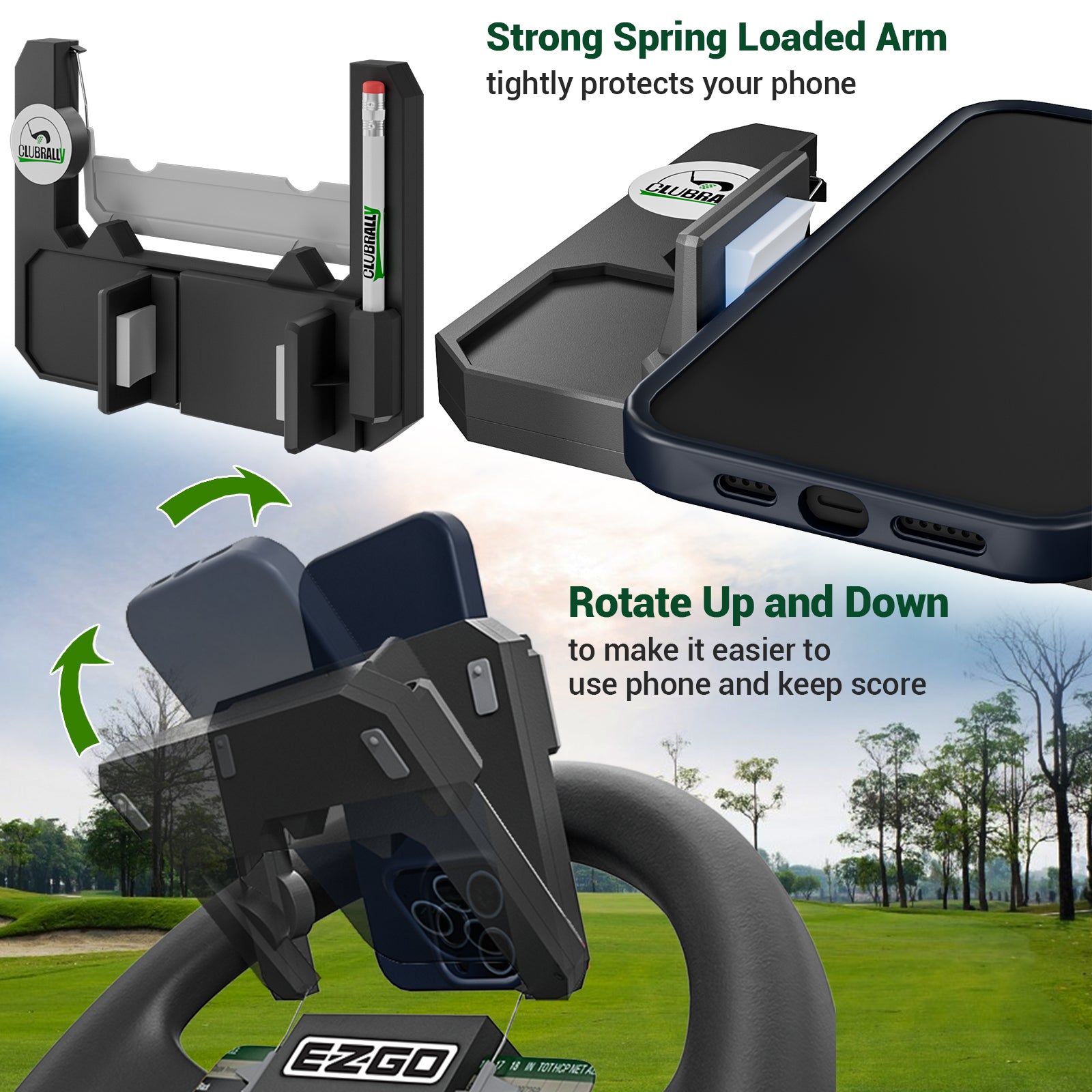 phone holder for golf cart