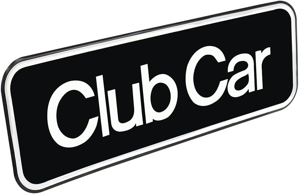 Name Plate for Club Car Onward Emblem Silver for Golf Cart-6.42" X 2.24" | Drive-up
