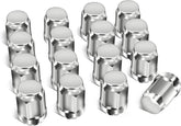 Golf Cart Wheel Lug Nut Kit for EZGO, Club Car, 1/2-20 Size 16 Packs Chrome/Silver