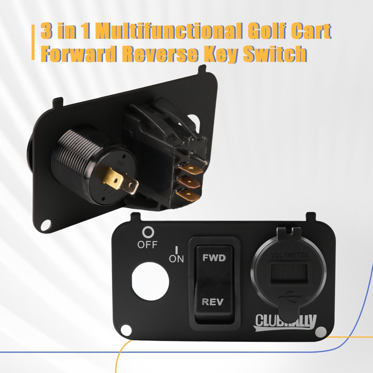 EZGO Forward Reverse Switch Console w/Dual USB & Voltmeter - Fits TXT/Medalist/PDS |Drive-up