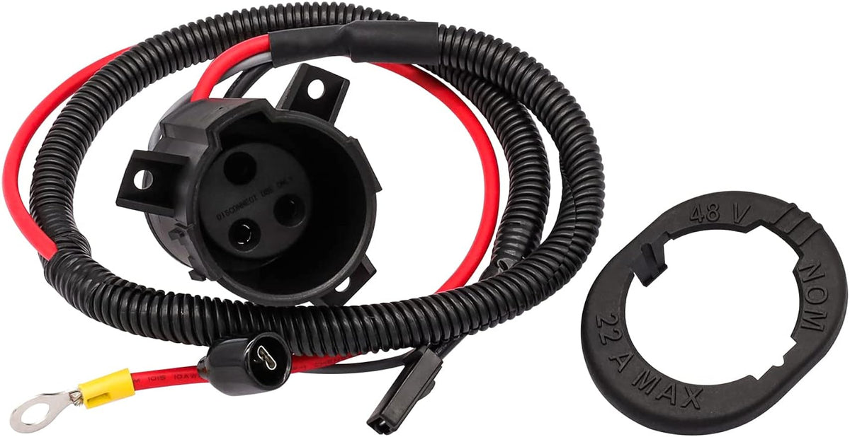 Drive-up Golf Cart 48 Volt Charger DC Receptacle Fits Club Car Precedent Electric 2004-2013 OEM #103375501