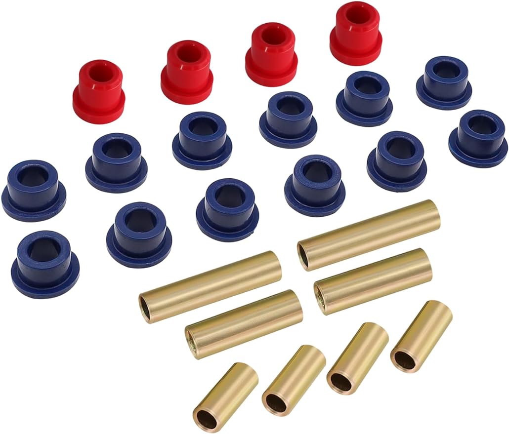 Golf Cart New Bushing and Sleeve Kit, Front or Rear Leaf Spring Front Upper A Arm Suspension for Club Car DS Gas & Electric 1992-Up, OEM #1016346