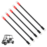 Golf Cart Battery Cable Set for Club Car DS 1995-Up 48 Volt 4 Gauge (Set of 5) |Drive-up