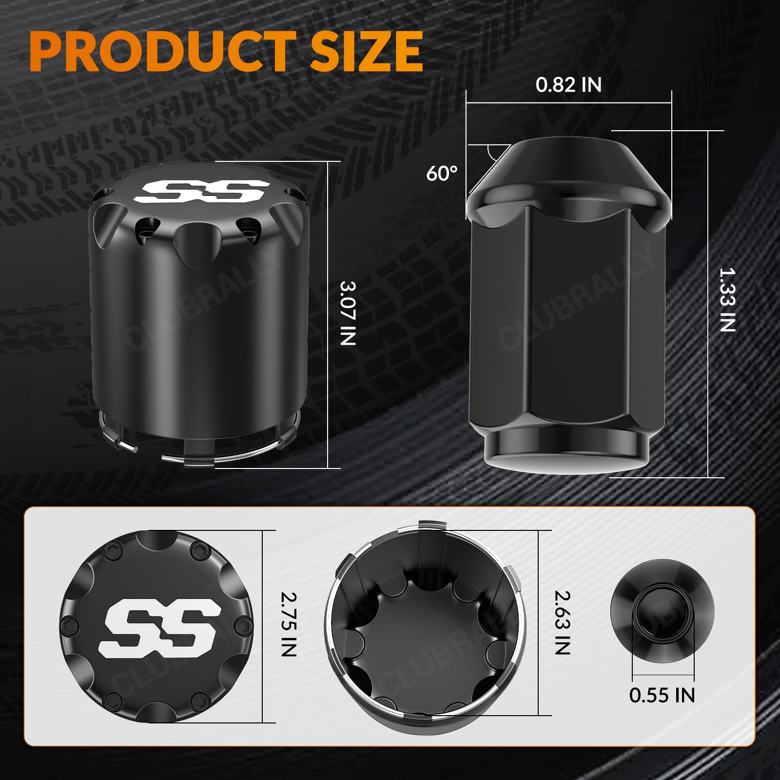 golf cart wheel center caps