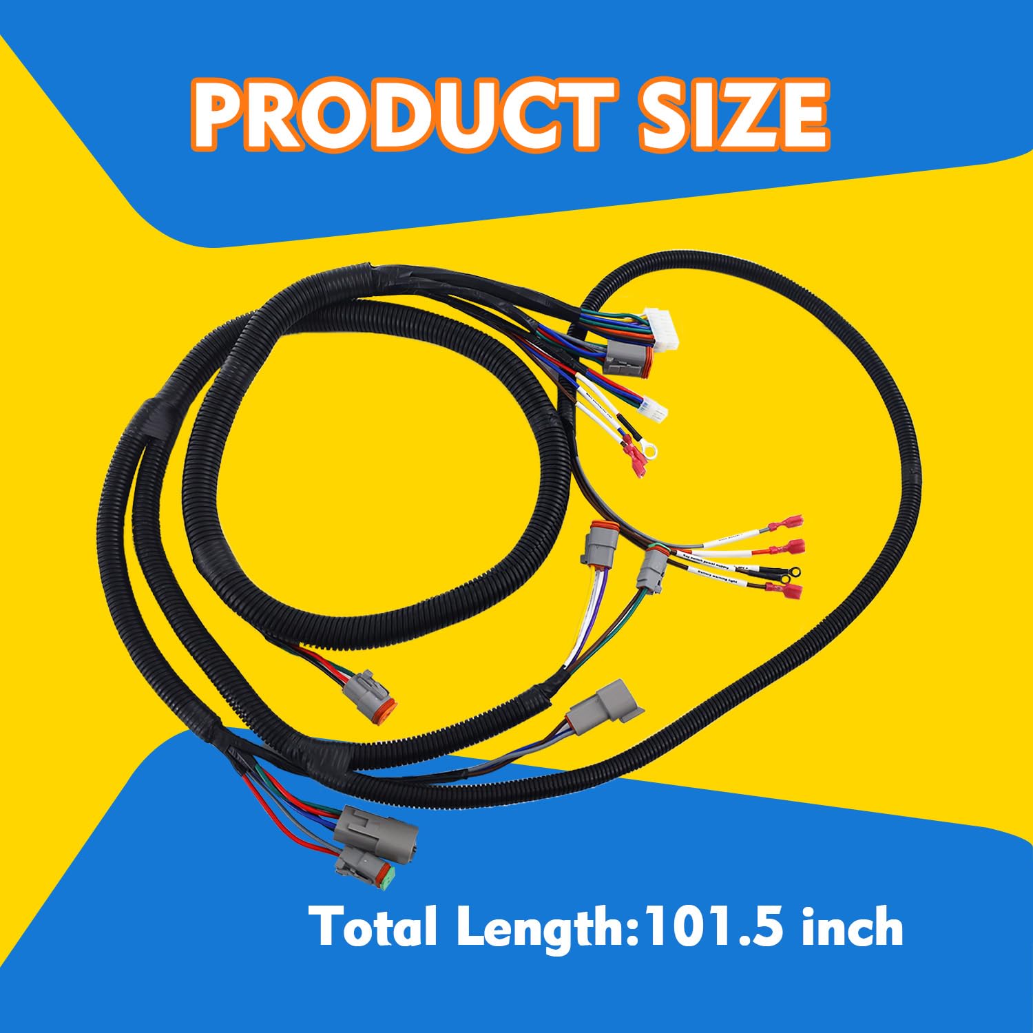 DRIVE-UP Golf Cart Control Wiring Harne10-5201, DS Complete Vehicle Wiringss for Club Car DS - Black Controller #15 Harnesses,OEM #102196601