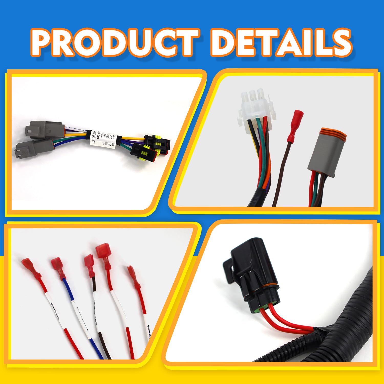 DRIVE-UP Golf Cart Control Wiring Harness for Club Car Precedent - Gray Controller #1515-5201, Include Mcor 2&4 Adapter Harness, Precedent Complete Vehicle Wiring Harnesse, OEM #103850301