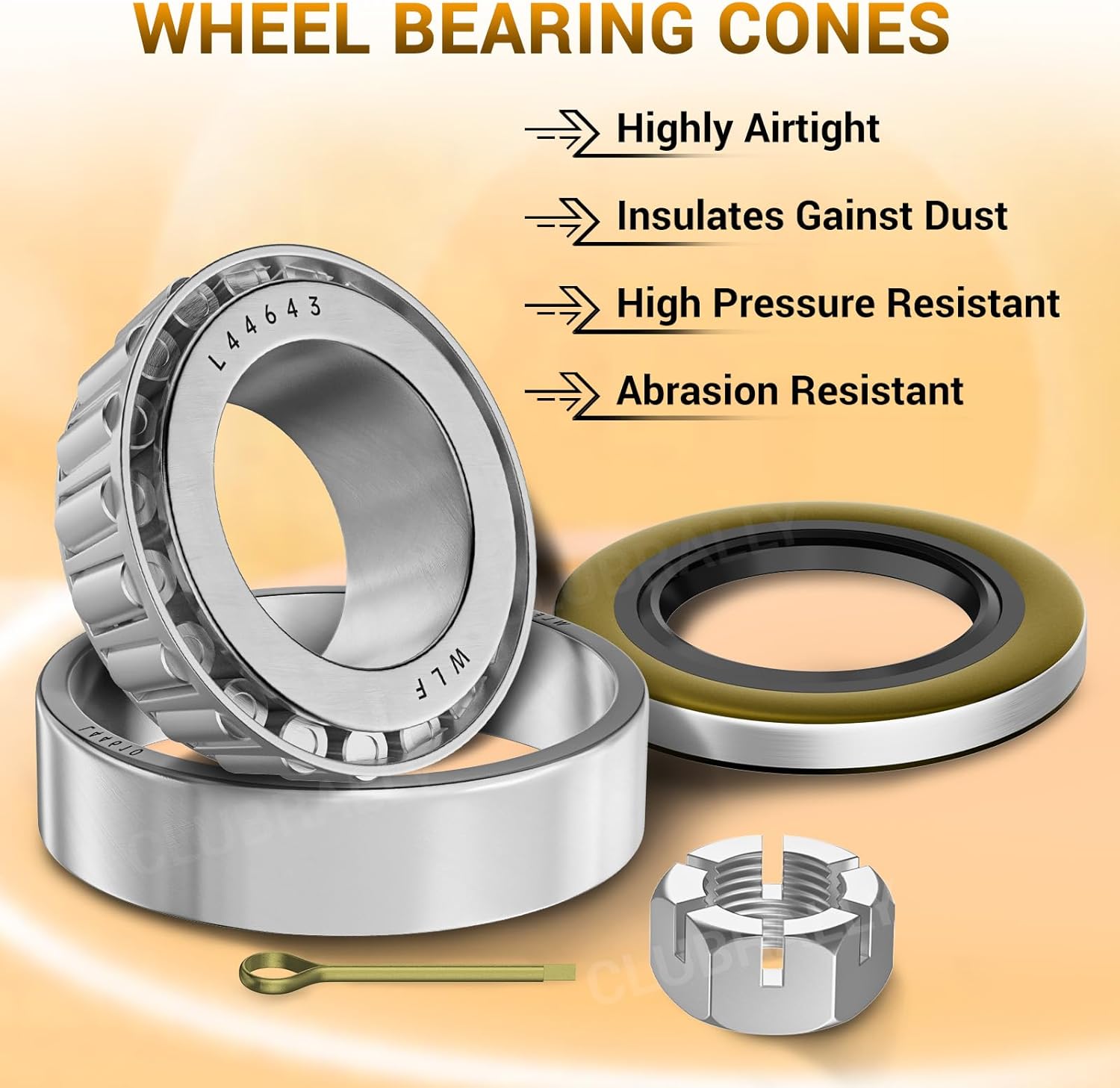 EZGO TXT Golf Cart Front Wheel Bearing & Seal Replacement Kit 1976-Up | Drive-up