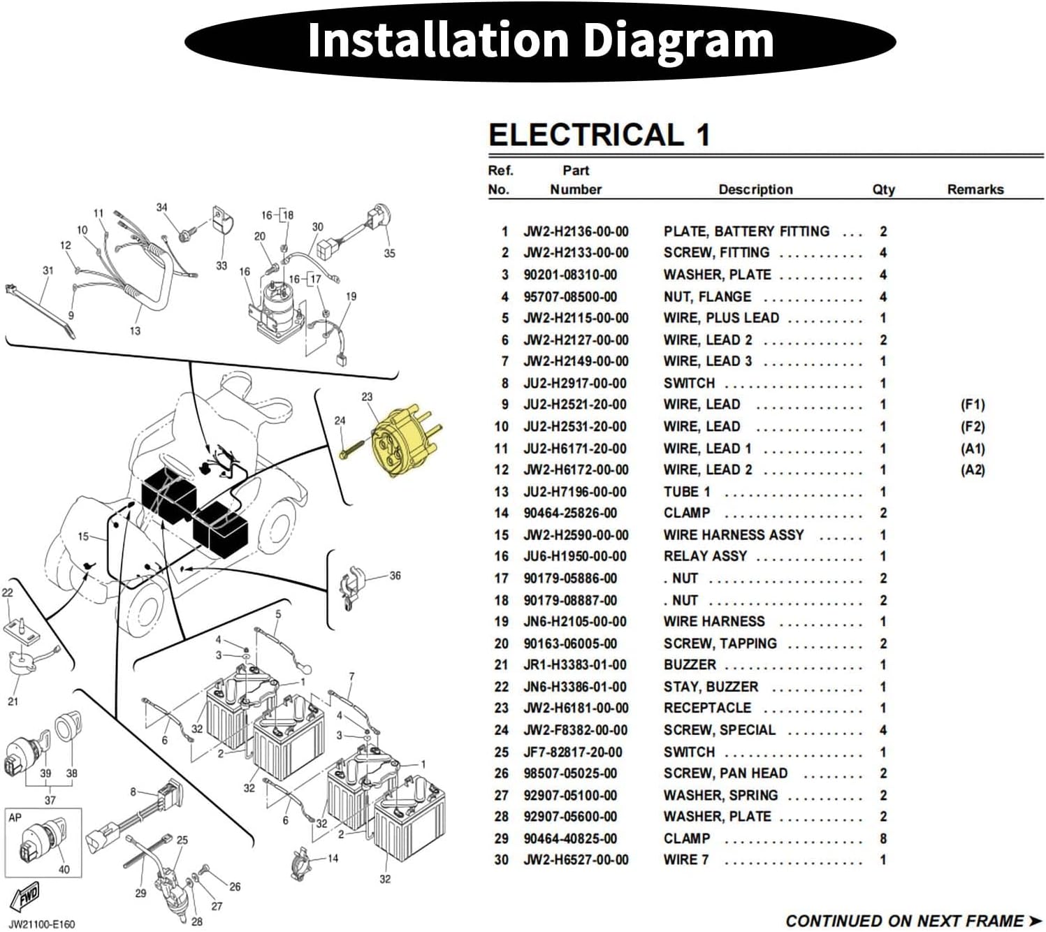 Yamaha 48 Volt Golf Cart Charger Receptacle with Harness for 2008-2010 G29 Drive electric models | Drive-up