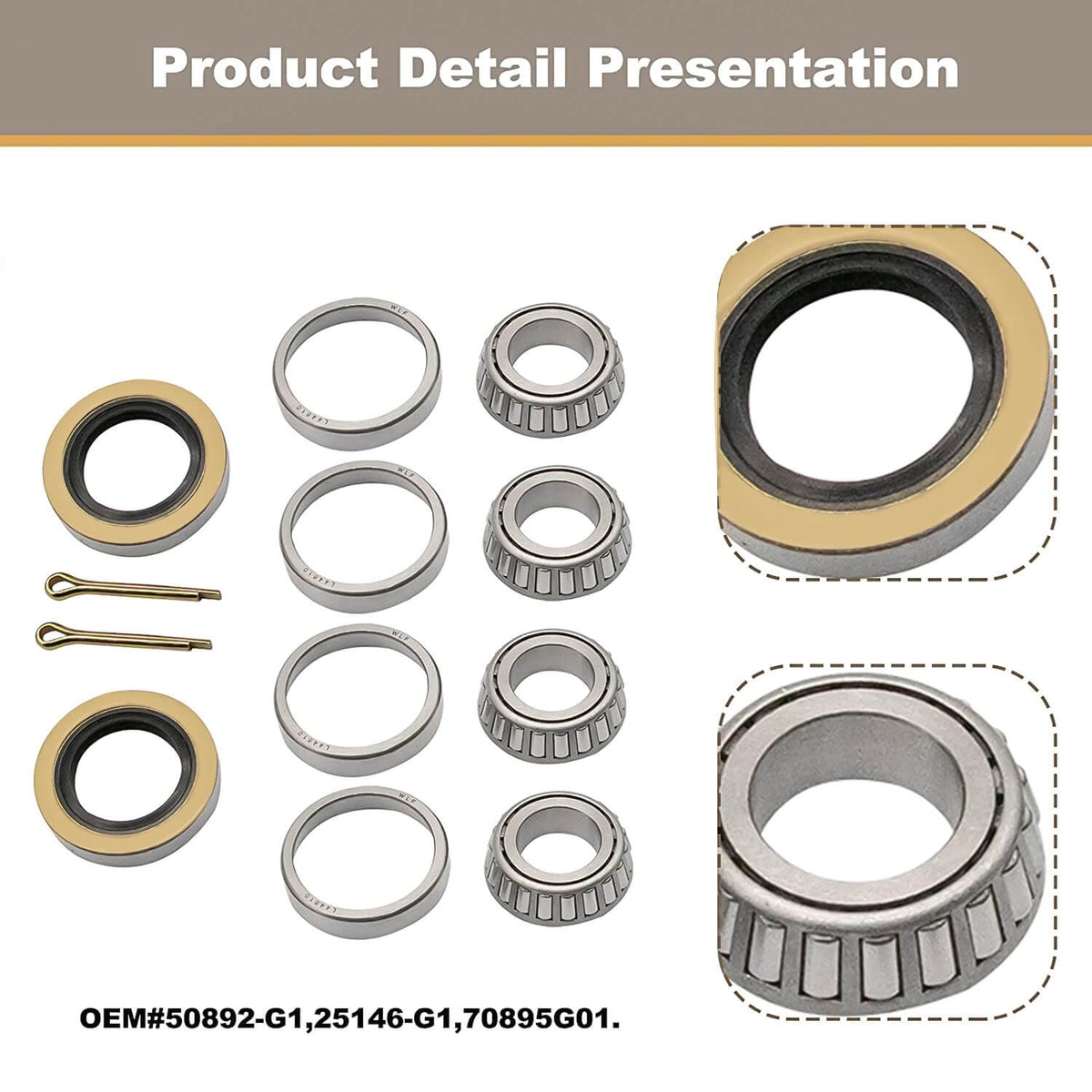 EZGO TXT Golf Cart Front Wheel Bearing & Seal Replacement Kit 1976-Up | Drive-up