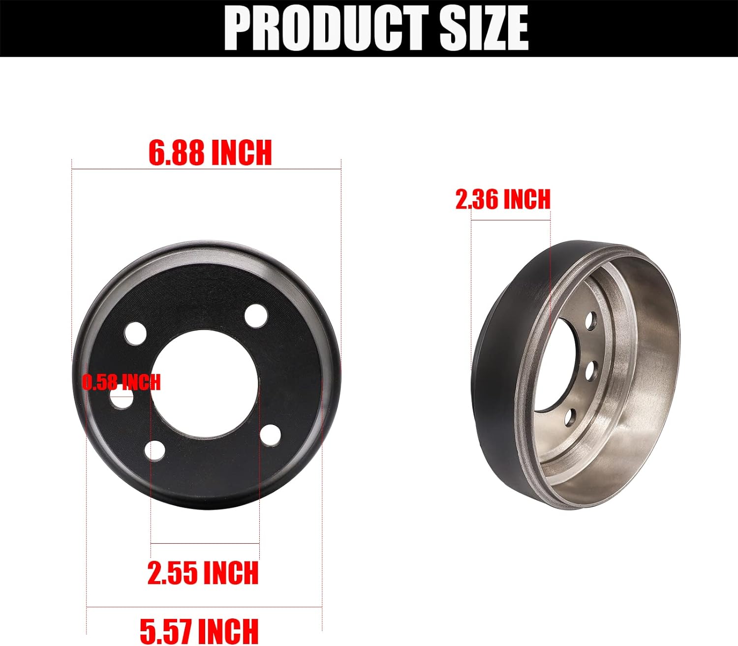 Golf Cart Brake Drum/Hub Kit, Applicable to Yamaha G1-G22 G29 1978-up Gas or Electric Golf Cart OEM#JW8-G6521-00-00 |Drive-up