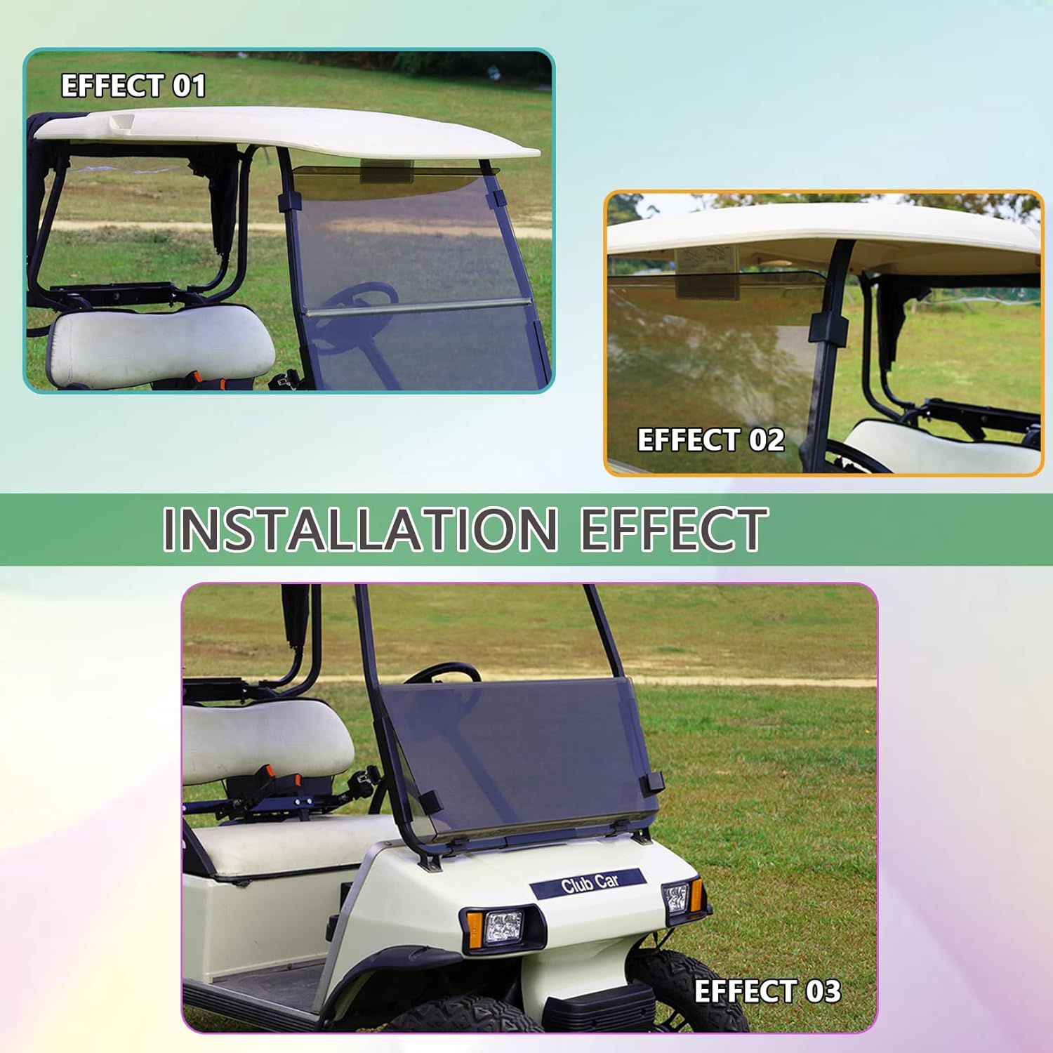 Drive-up Golf Cart Window Clips, Windshield Clips for Golf Cart Fits Club EZGO Yamaha Models Set Of 2