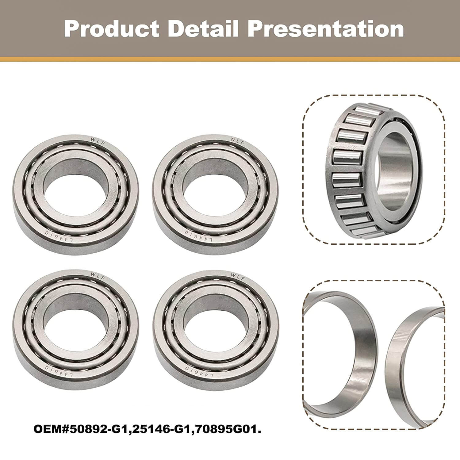 EZGO TXT Golf Cart Front Wheel Bearing & Seal Replacement Kit 1976-Up | Drive-up