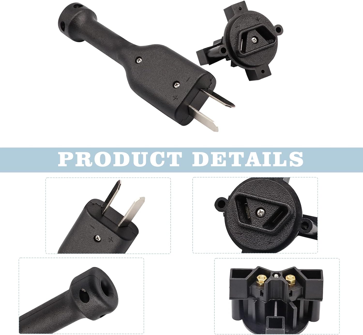 Crow Foot 2 Prong Charger Plug & E-Way Receptacle for Yamaha 36V Golf Cart Charger |  Drive-up