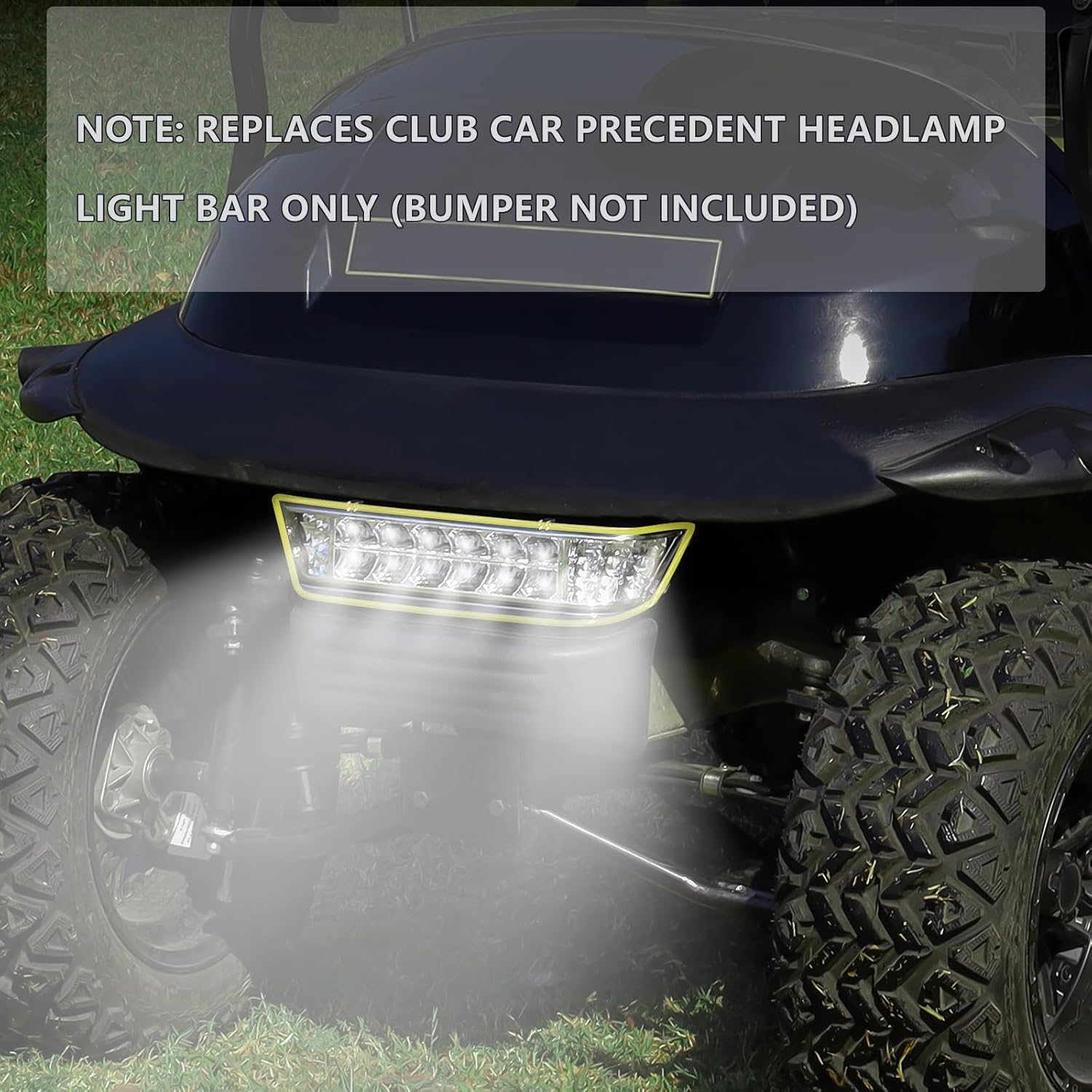 Golf Cart LED Headlight Bar for Club Car Precedent 2004-Up with Front Head Light 12V | Drive-up