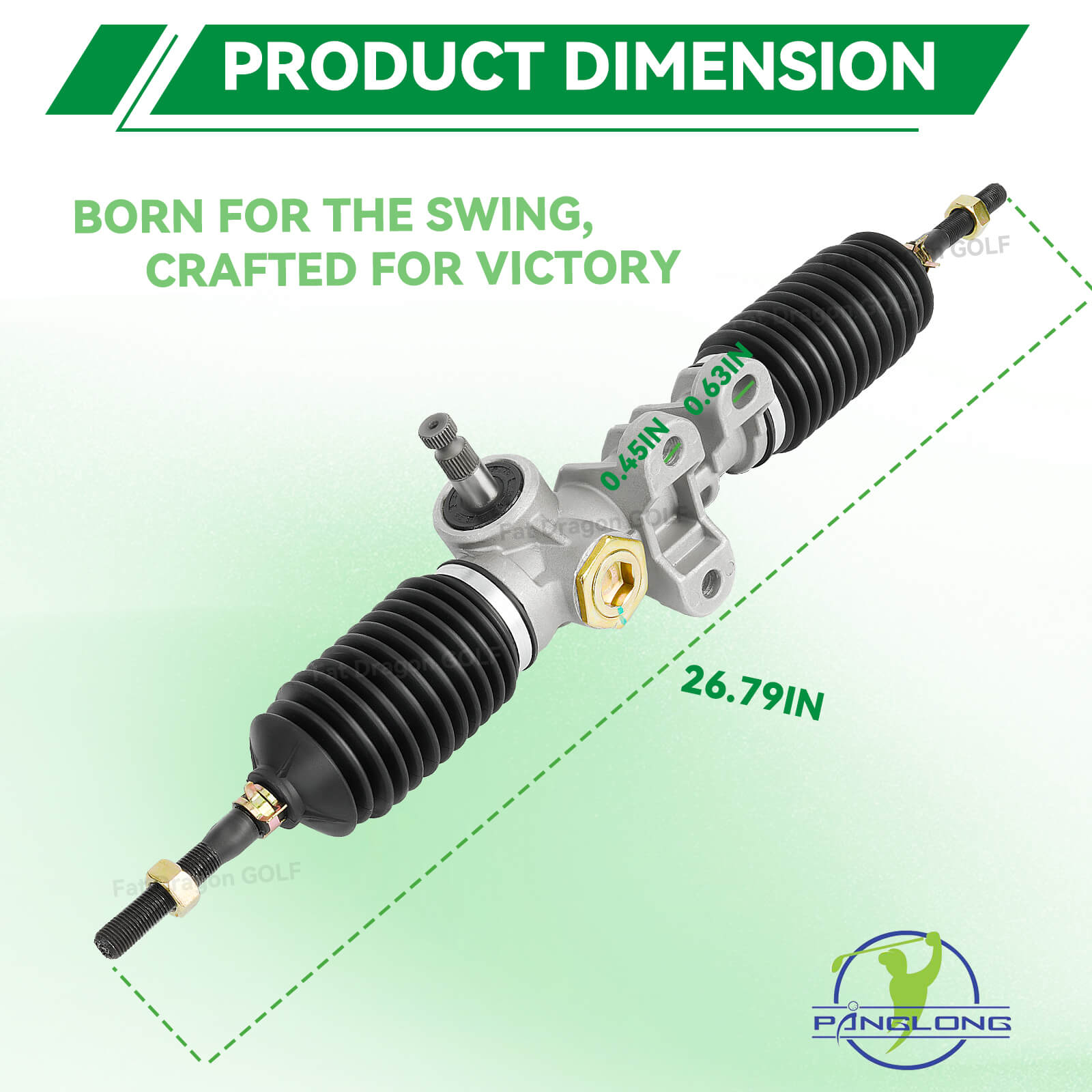 EZGO RXV Steering Rack Assembly with Ball Joints 2008-Up | Drive-up