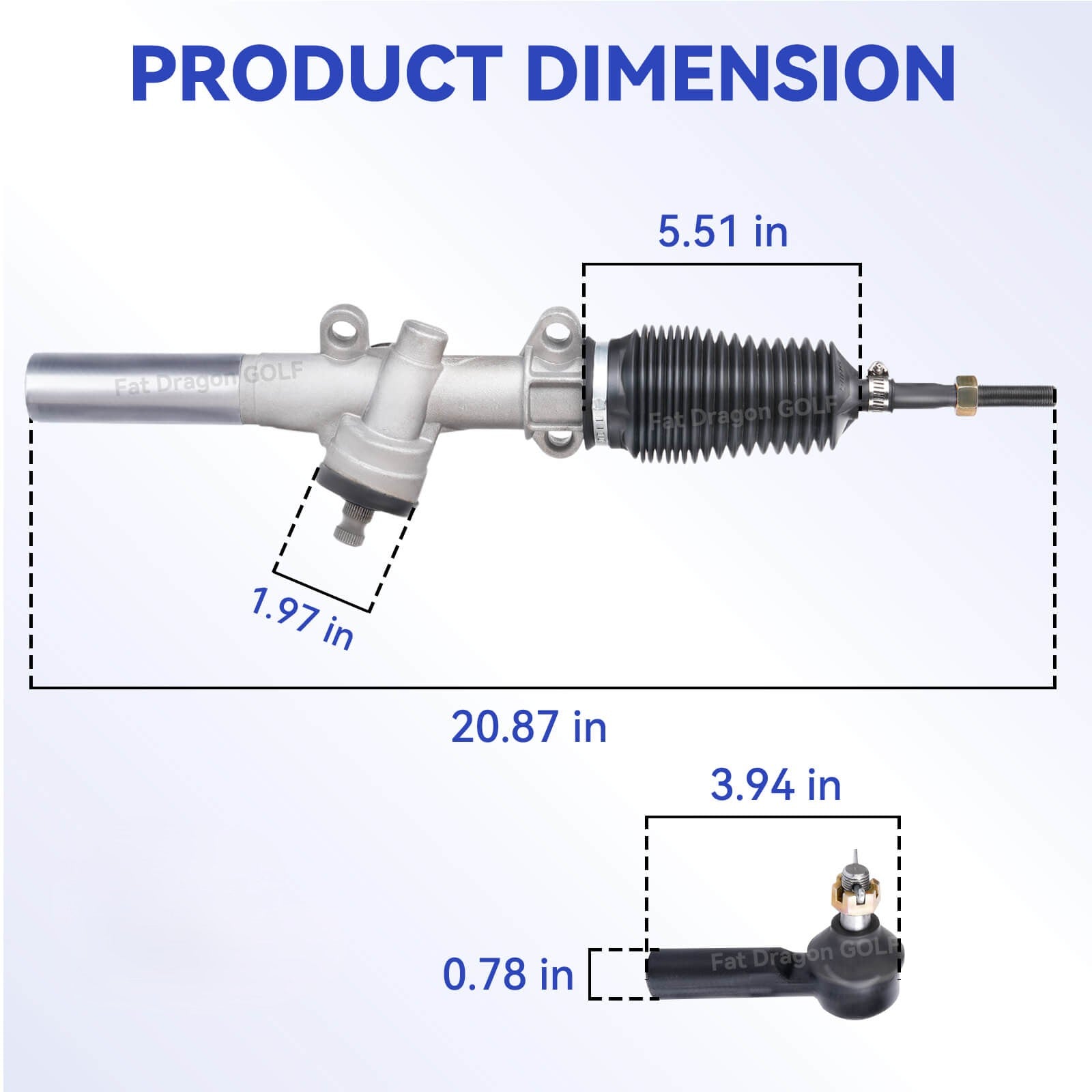 EZGO Steering Rack, EZGO TXT Steering Box with Ball Joint and Latch, Suitable for 2001-Newer EZGO TXT and Workhorse | Drive-up