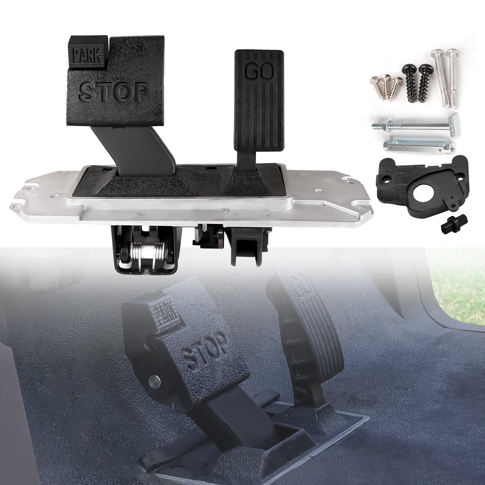 Drive-up Club Car Precedent Pedal Assembly, Club Car Pedal with Conversion Kit, Suitable for 2004-UP Precedent & 2018-Up Tempo-Universal Electric Carts, for 1st Gen and 2nd Gen, OEM #102500001, 103974821