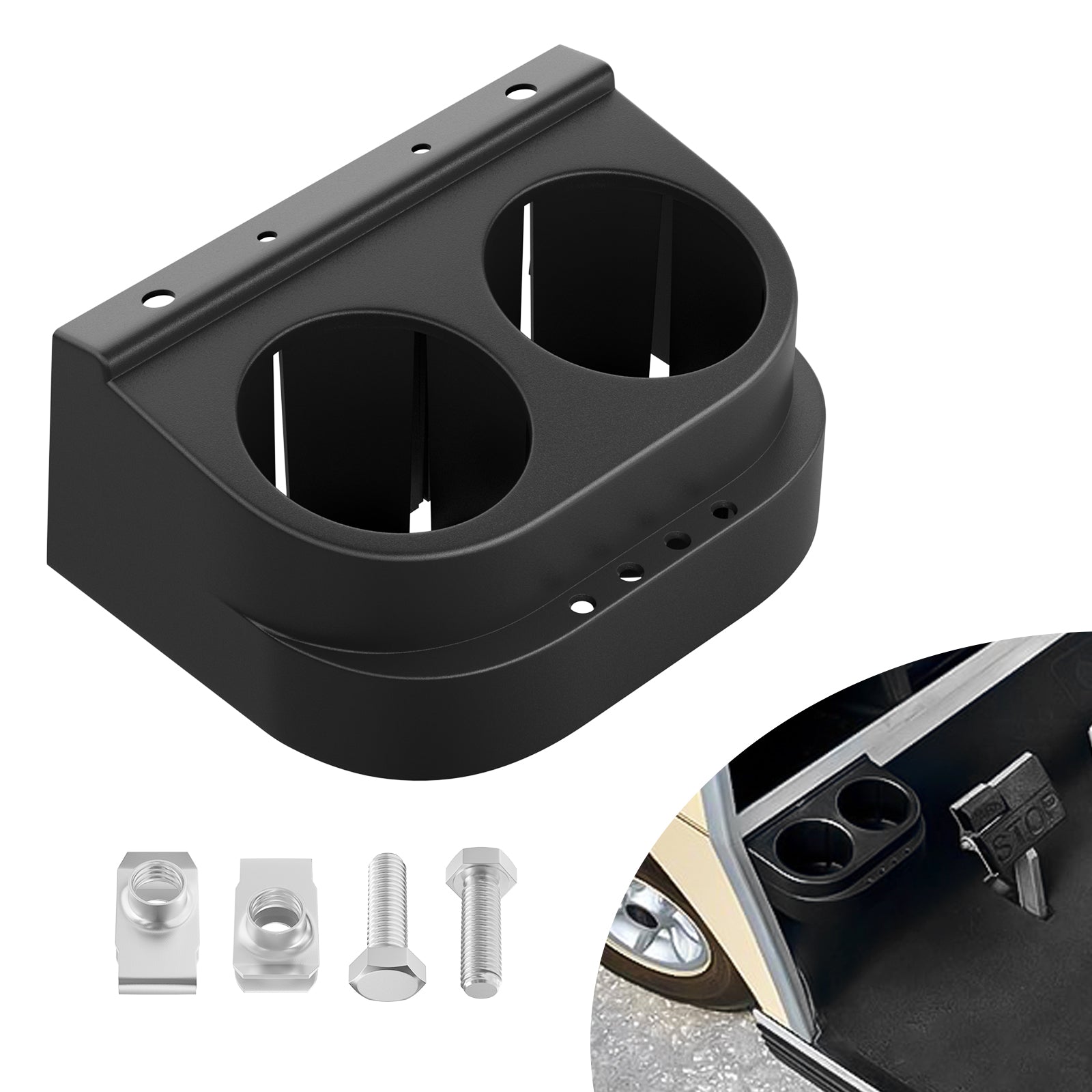 Club Car DS Cup Holder Kit Dual for 1993-Up Golf Cart |Drive-up