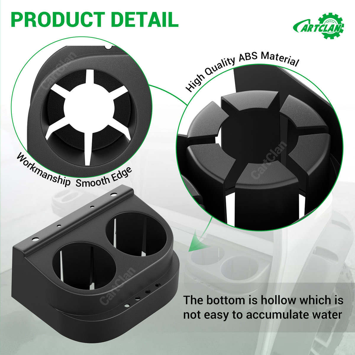 Club Car DS Cup Holder Kit Dual for 1993-Up Golf Cart |Drive-up