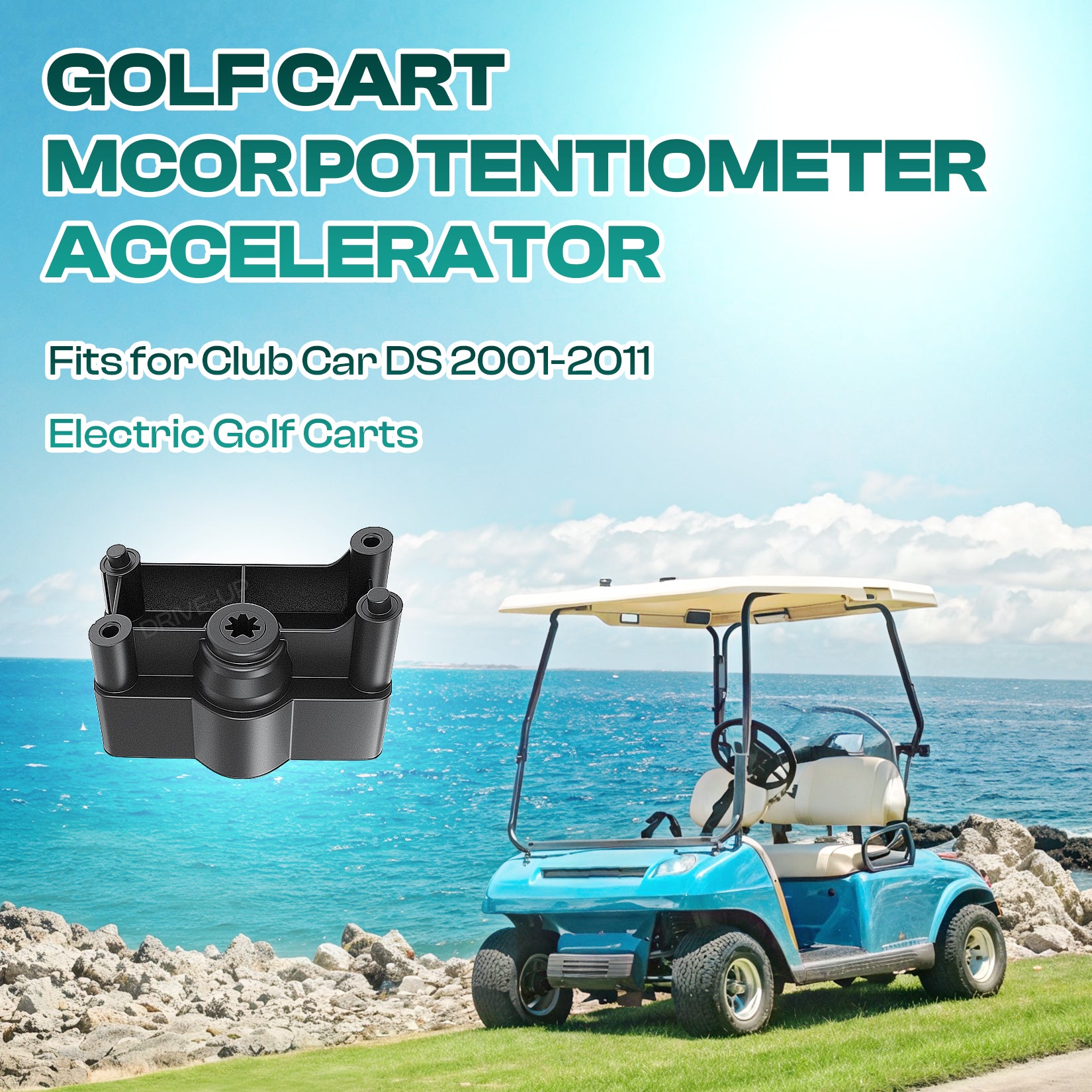 Club Car DS MCOR Potentiometer Accelerator, MCOR Motor Controller for Golf Cart Electric 2001-2011 Golf Cart |Drive-up