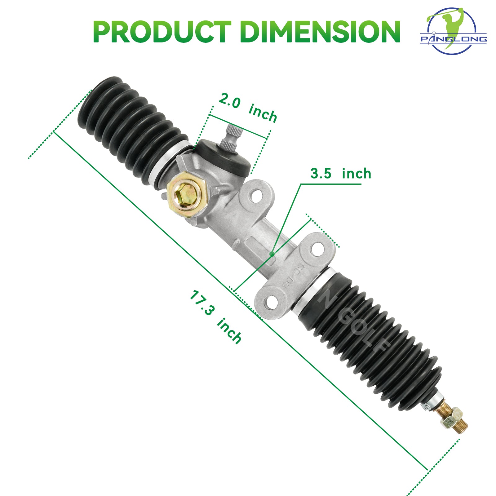 Steering Rack, Rack and Pinion, Steering Gear Box for Club Car DS, Carryall, and Turf G&E Golf Cart |Drive-up