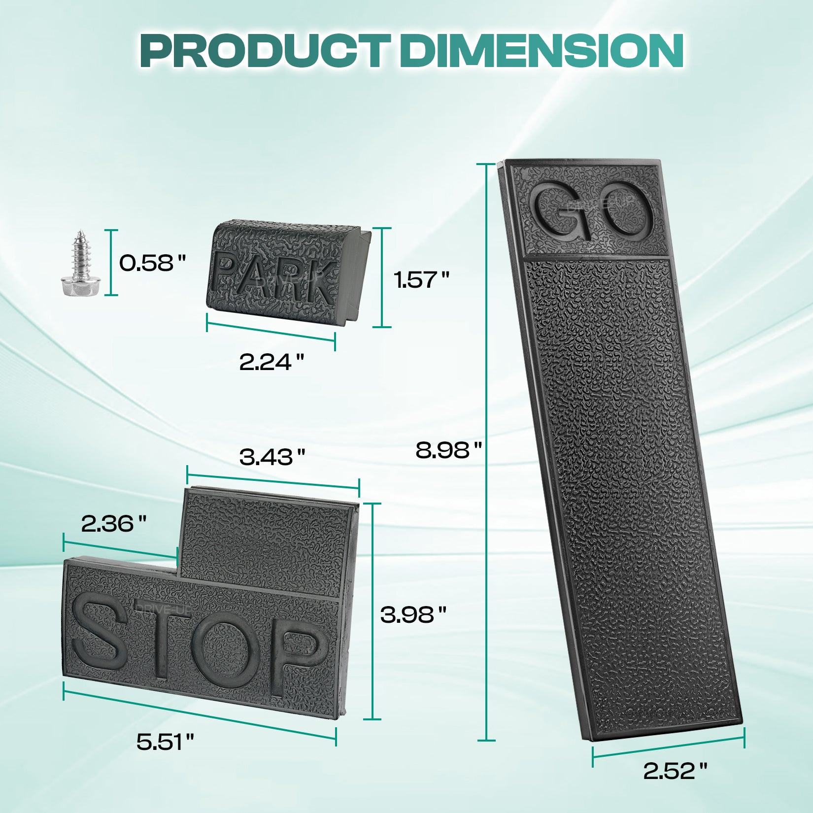 Golf Cart Pedal Set, Golf Cart Accelerator & Brake Pedal Pad Cover For Club Car DS 1981-2011, OEM #1013869 1013870 1013871 |Drive-up