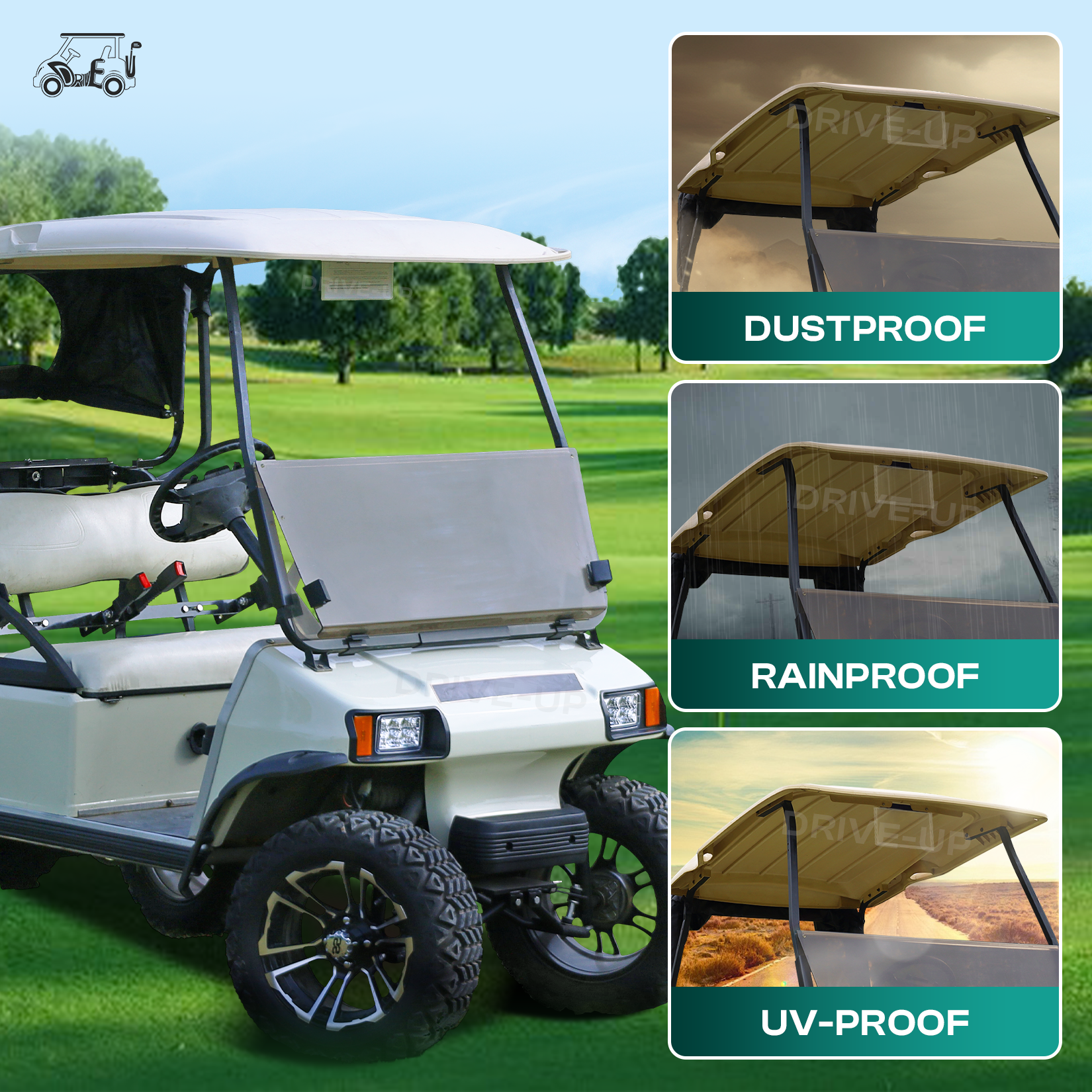 Golf Cart Transparent Hinged Message Holder for Club Car Models 10Pcs | Drive-up