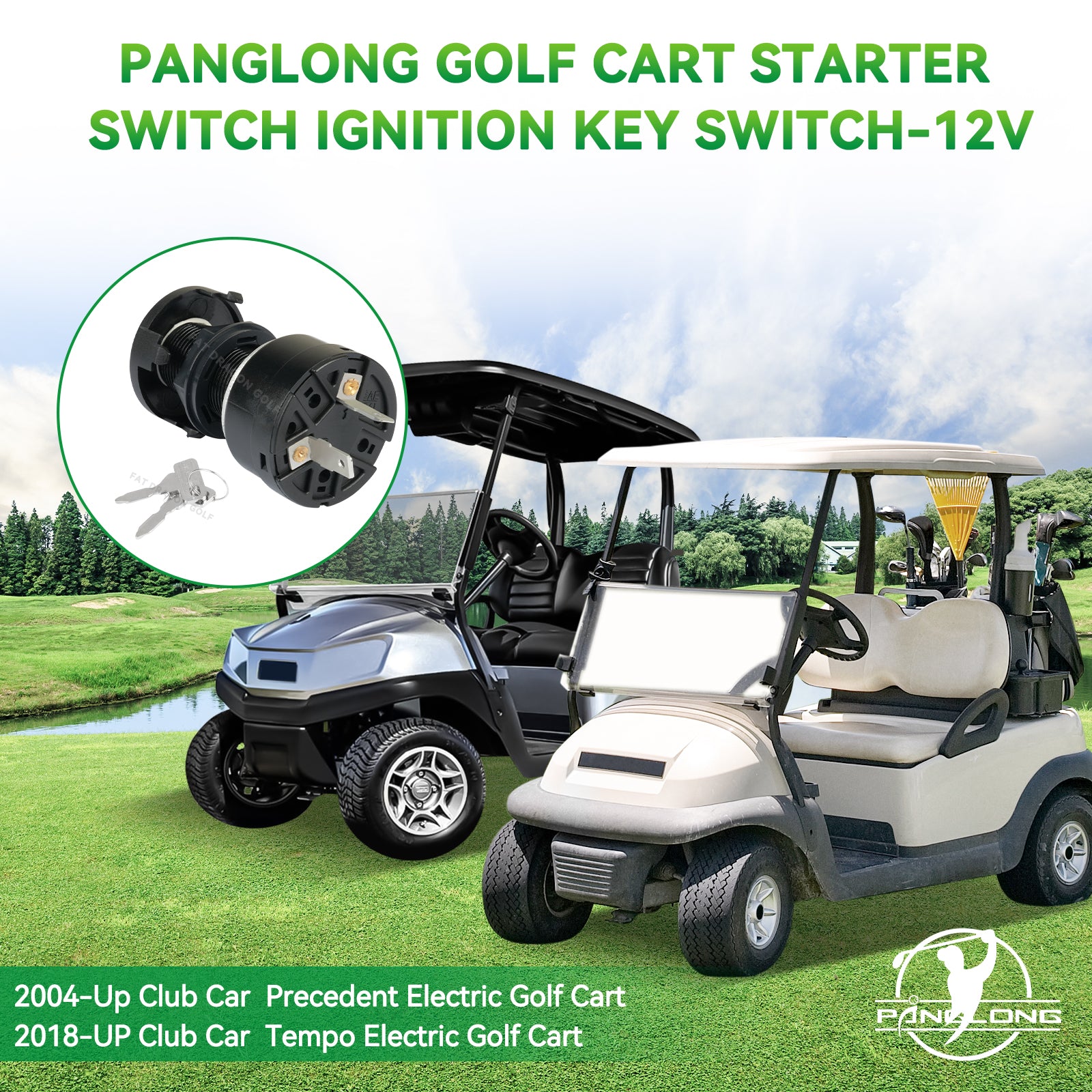 Golf Cart Ignition Switch for Club Car 2004+ Precedent & 2018+ Tempo Electric Models | Drive-up