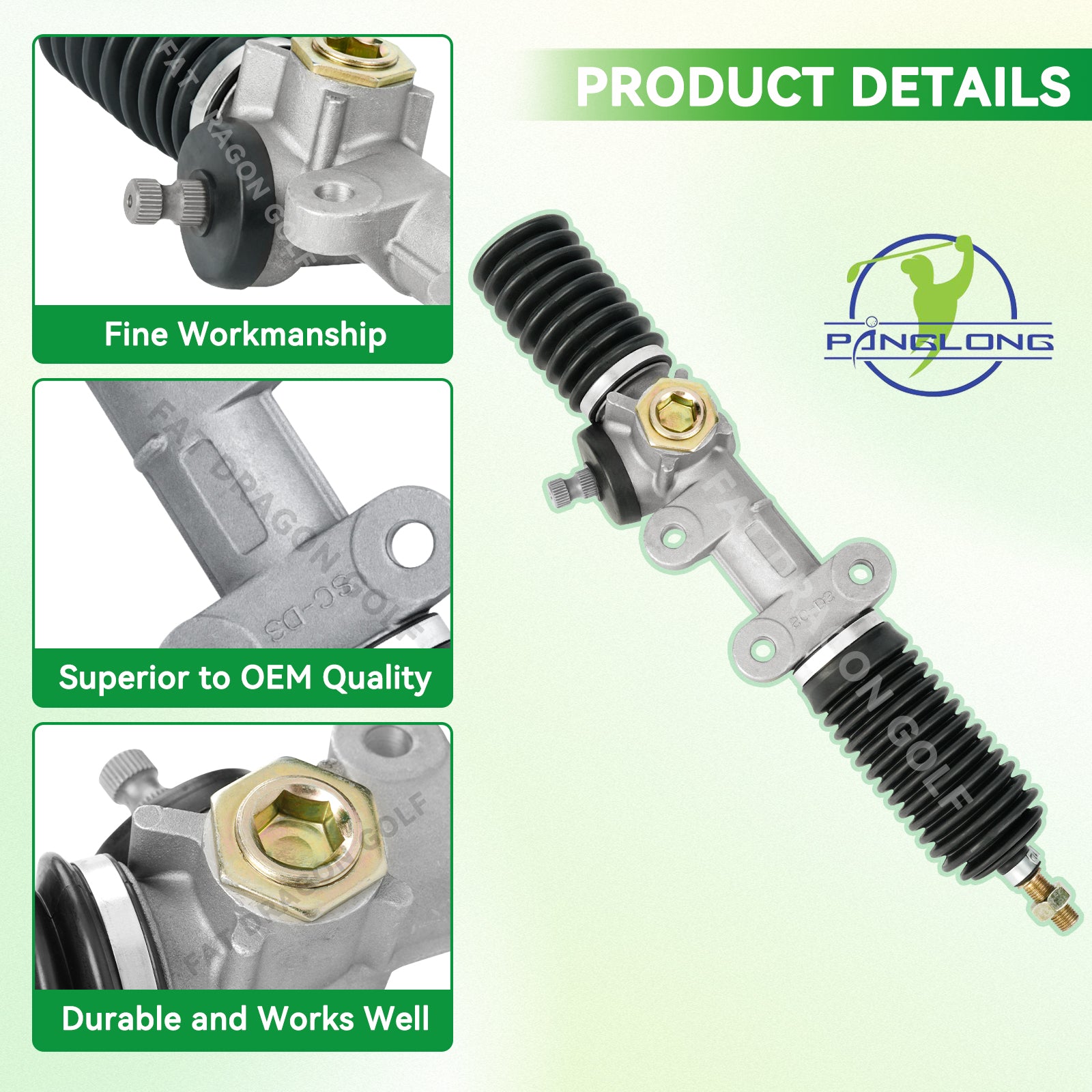 Steering Rack, Rack and Pinion, Steering Gear Box for Club Car DS, Carryall, and Turf G&E Golf Cart |Drive-up